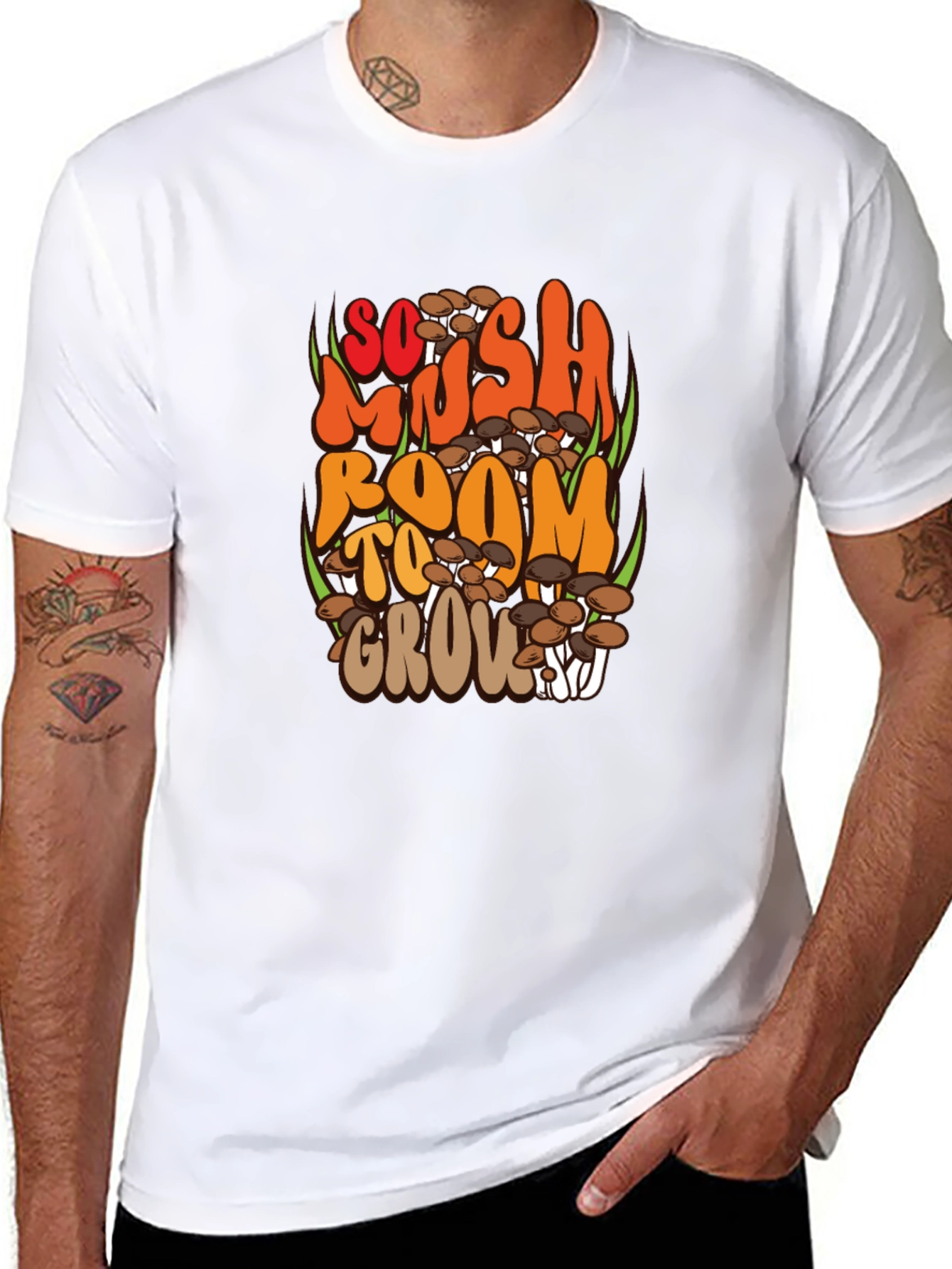 Black So Mush Room to Grow Black Graphic Tee view 8