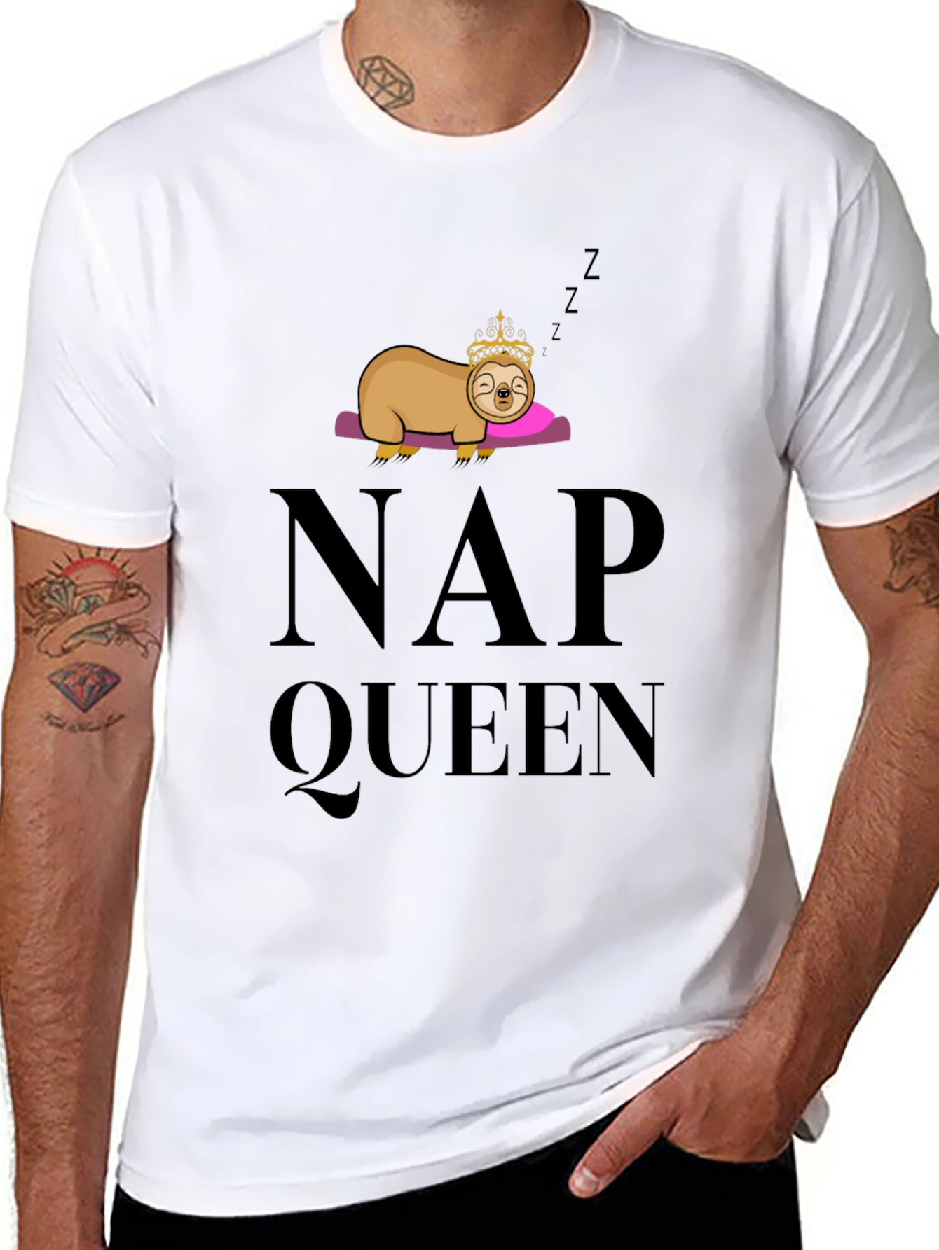 Black Nap Queen Sloth T-Shirt view 8