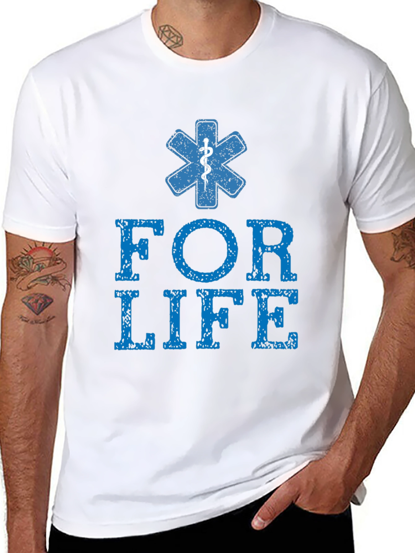 FOR LIFE Graphic Tee - EMS Medical T-Shirt - 8