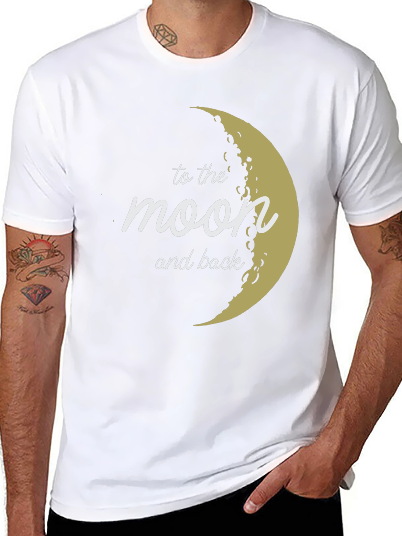 Black To the Moon and Back Graphic Tee view 8