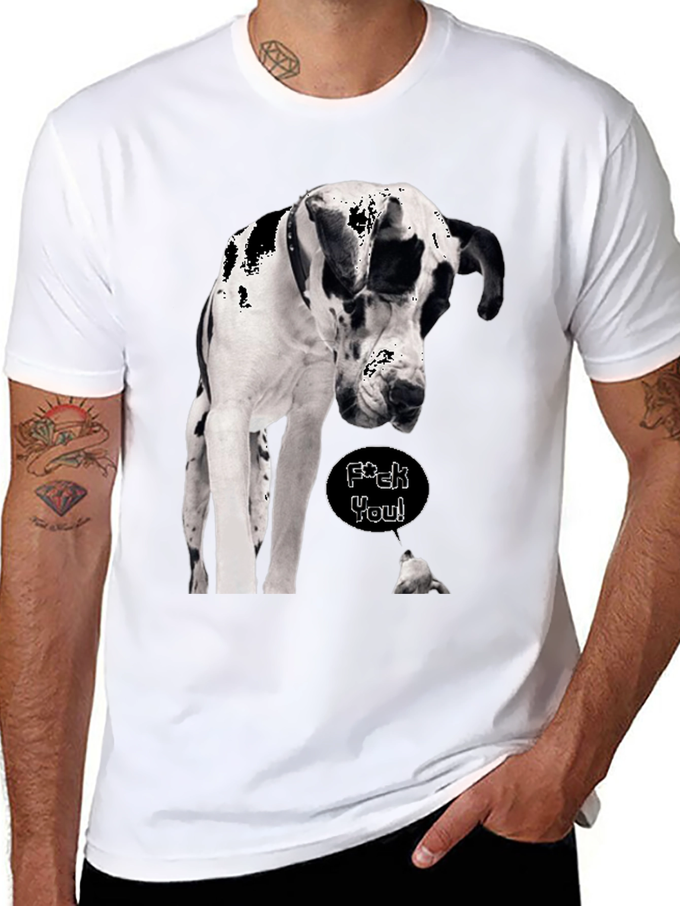 Black Dog T-Shirt - Great Dane Design view 8