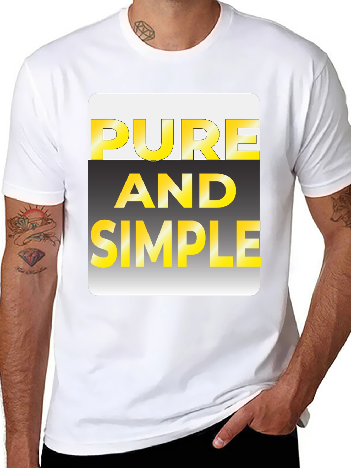 Black Pure and Simple Graphic Tee view 8