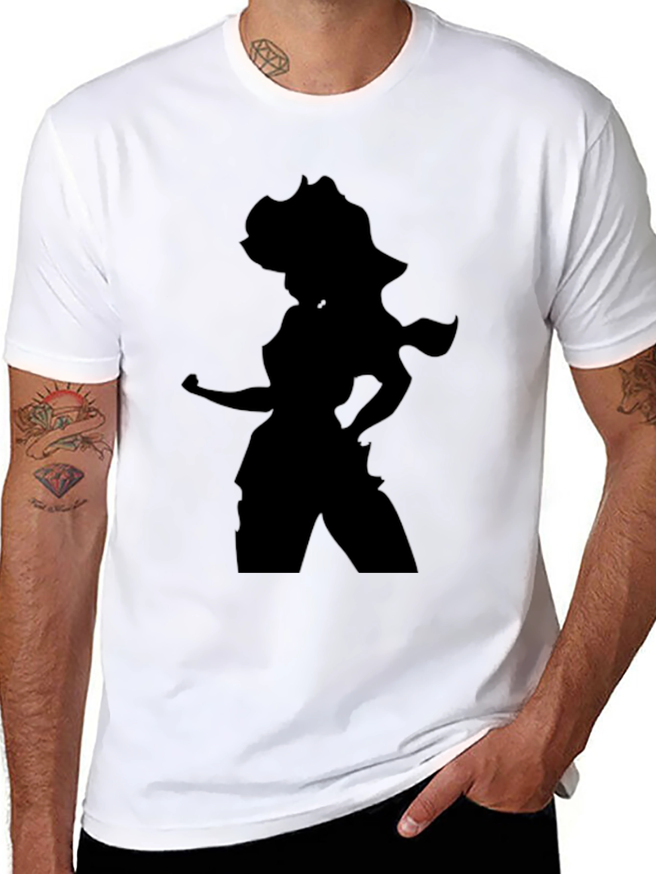 Black Silhouette Graphic T-Shirt - Black view 8