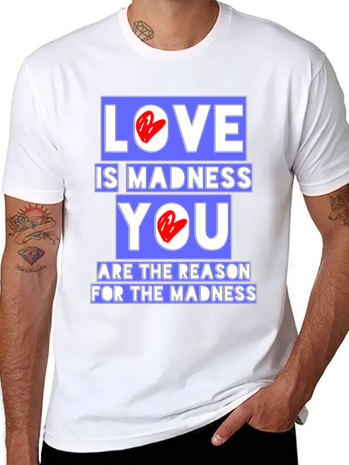 Black Love is Madness Graphic T-Shirt view 8