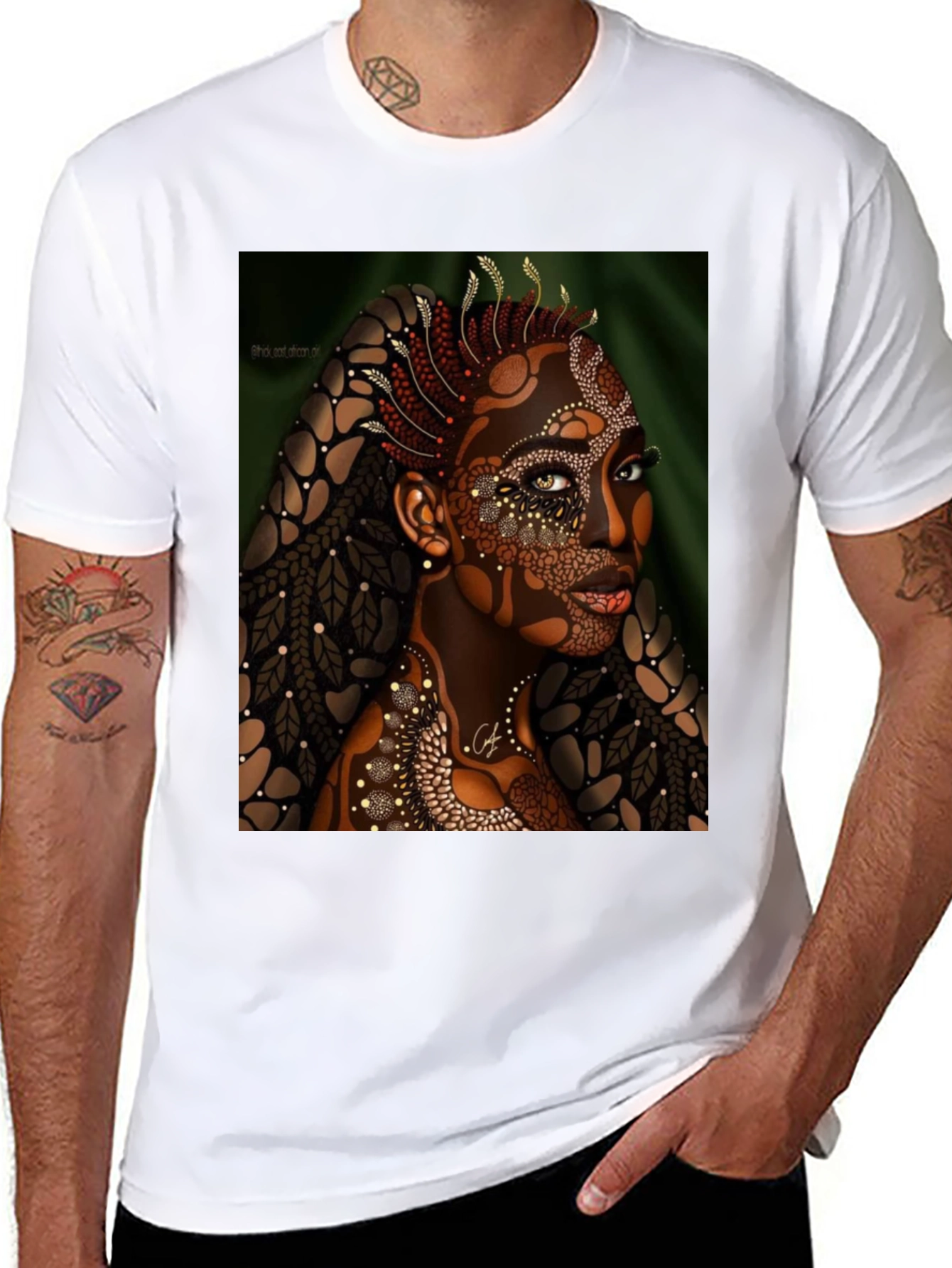Artistic Woman Portrait Graphic T-Shirt - 8