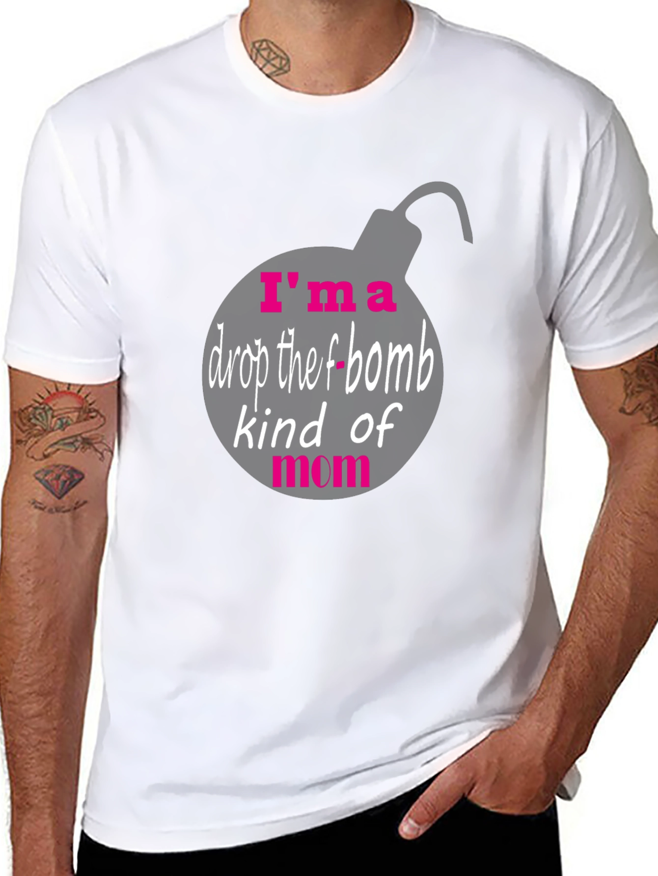 Black I'm a Drop the F-Bomb Kind of Mom T-Shirt view 8
