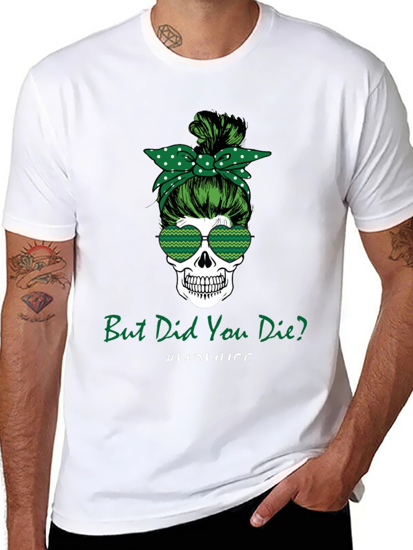 Black But Did You Die? Skull T-Shirt view 8