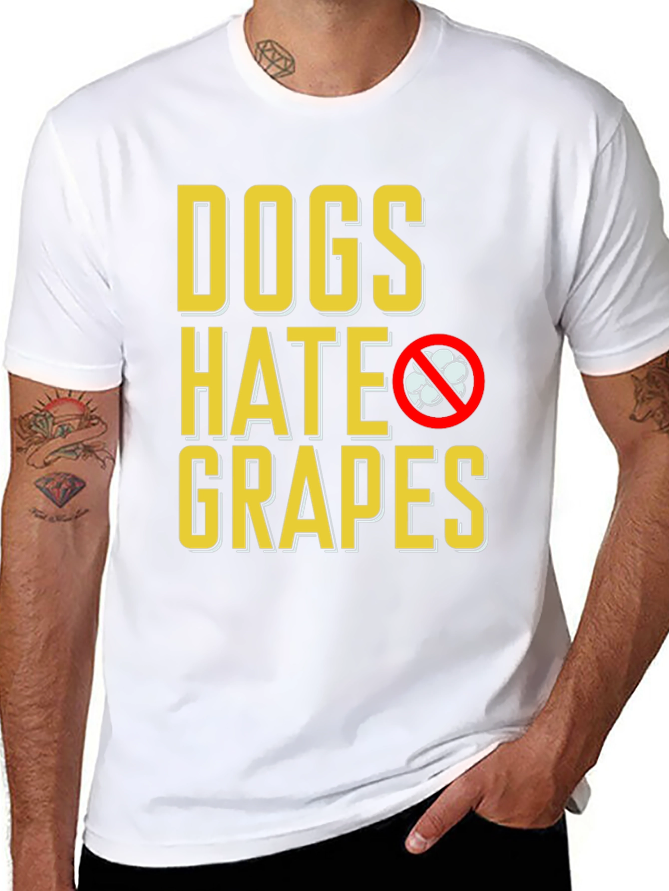 Black Dogs Hate Grapes T-Shirt - Funny Dog Lover Tee view 8