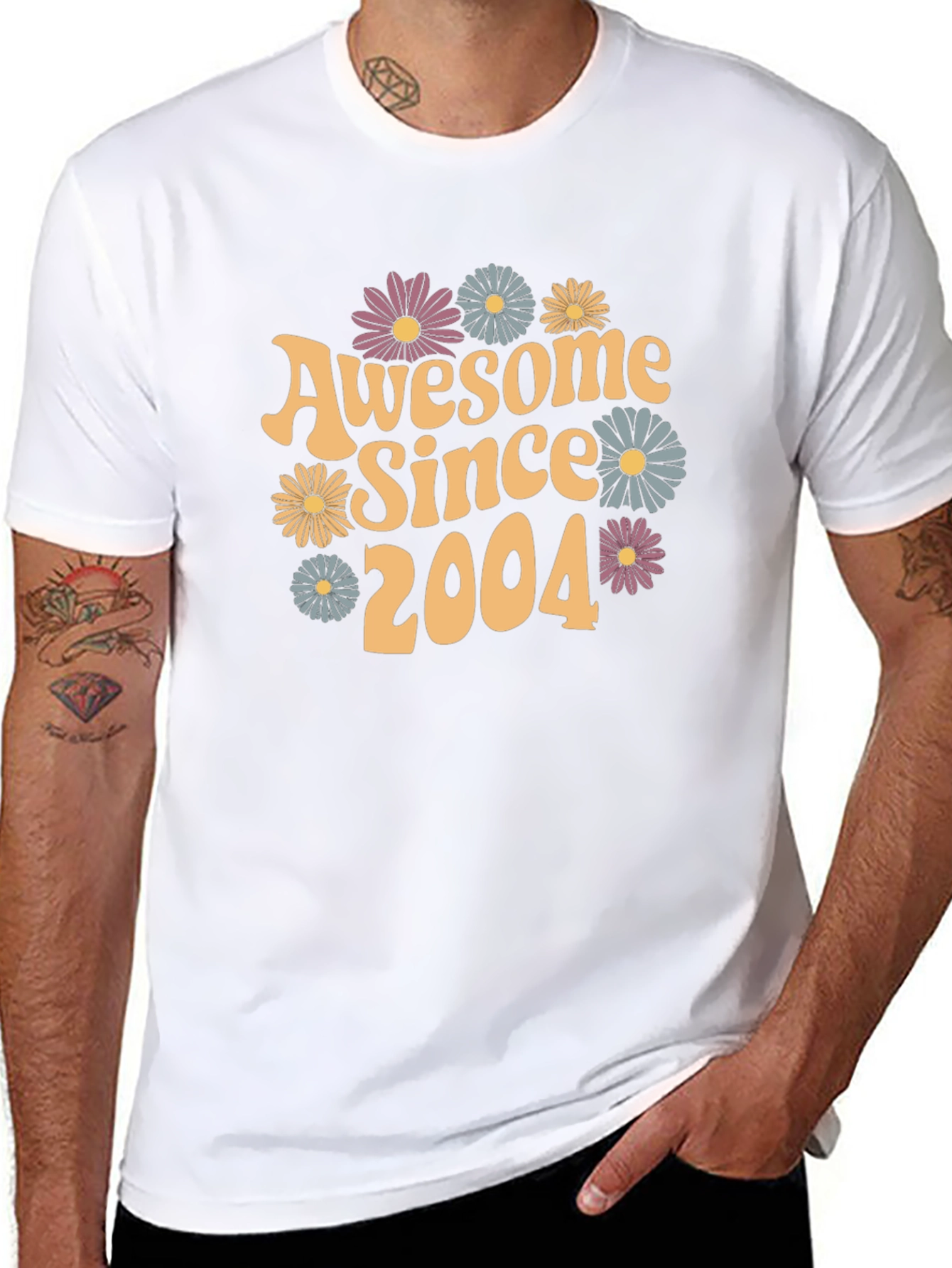 Black Awesome Since 2004 Graphic Tee view 8