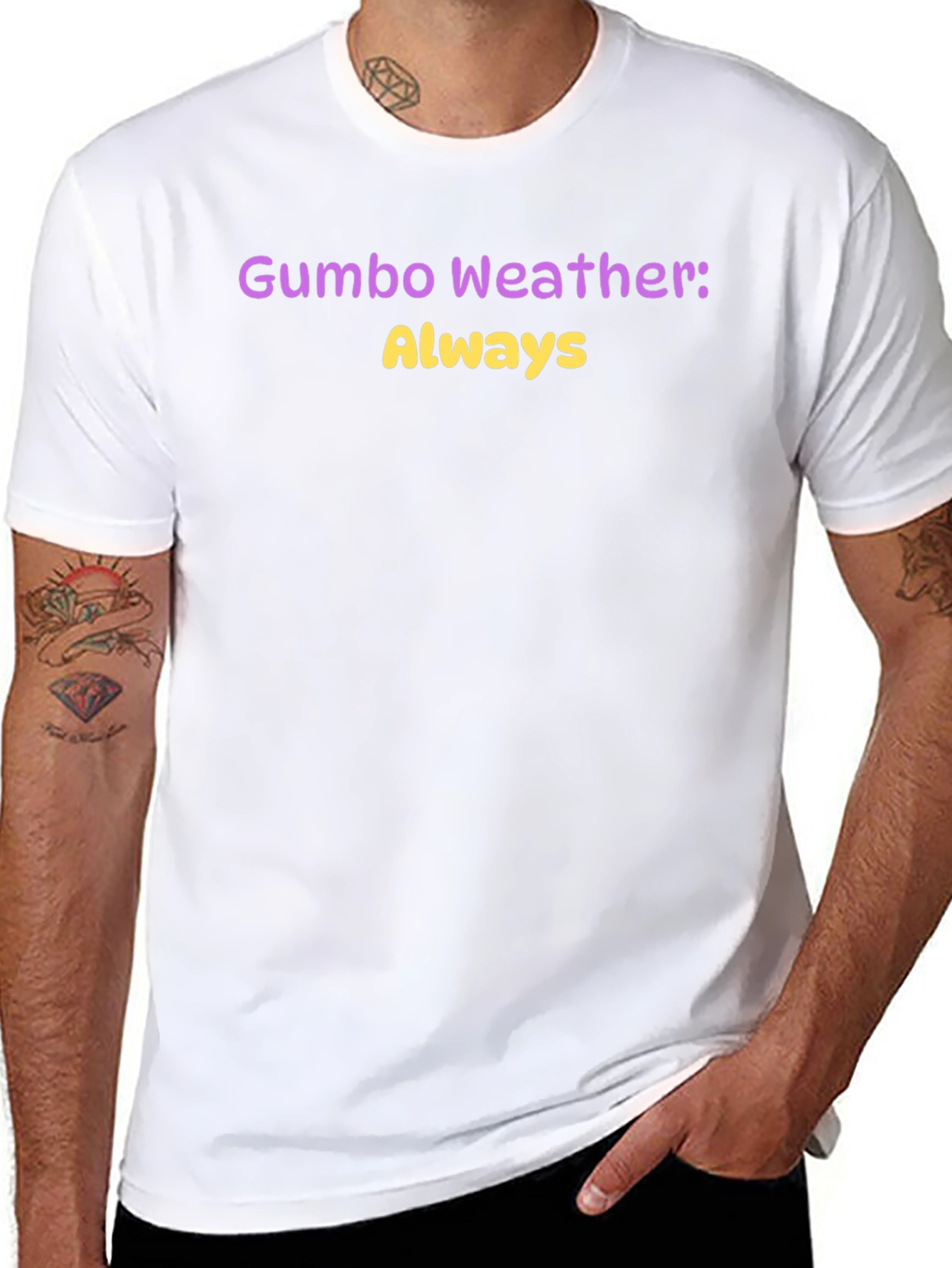 Black Gumbo Weather Always T-Shirt view 8
