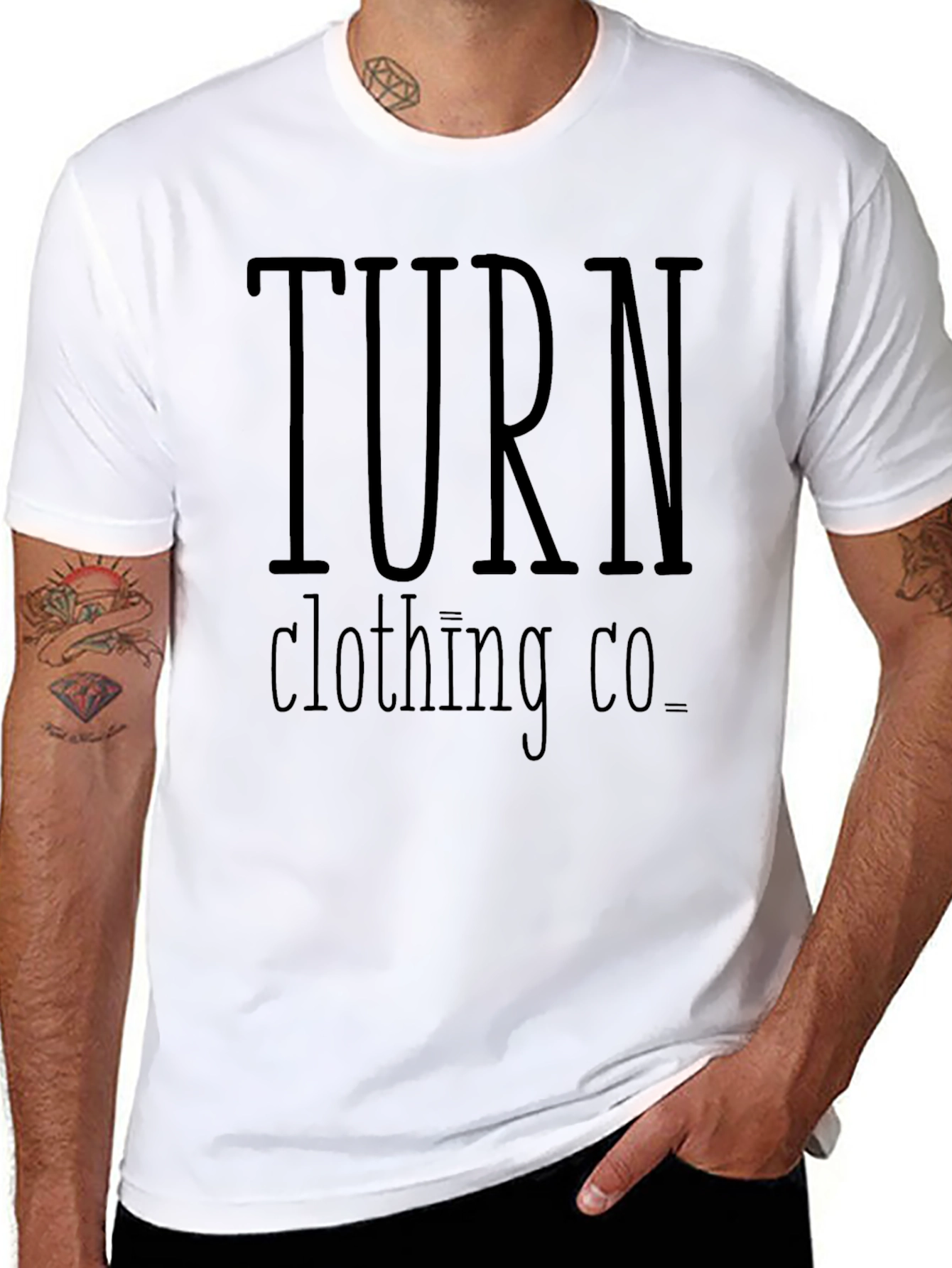 Black TURN Clothing Co. Black Graphic Tee view 8