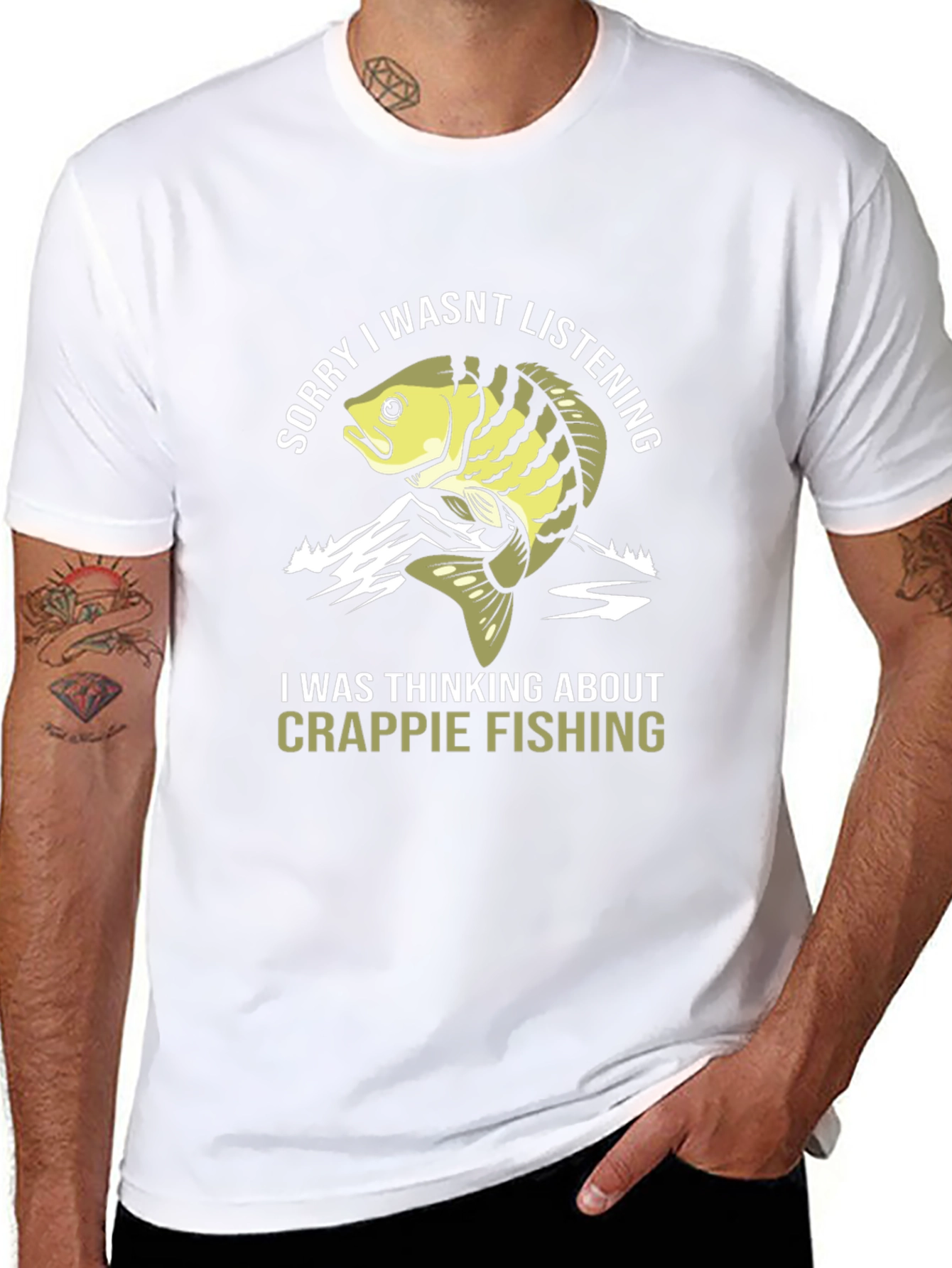 Black Crappie Fishing T-Shirt - Funny Angler Tee view 8