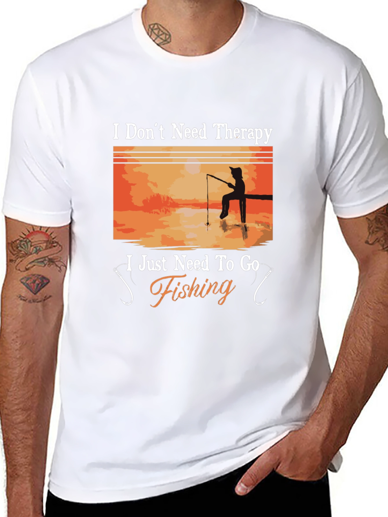 Fishing Therapy T-Shirt - Angler's Humor Tee - 8