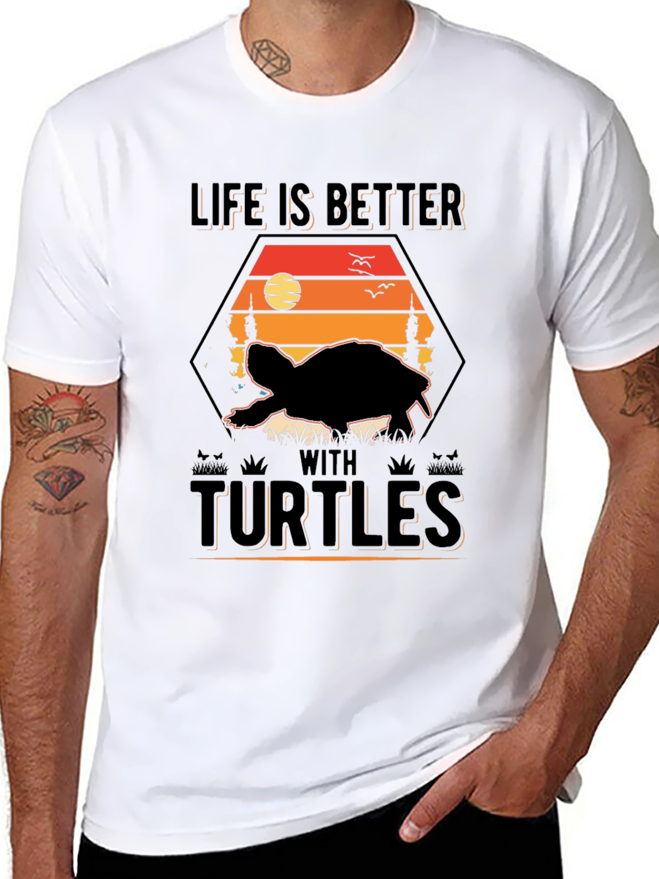 Life Is Better With Turtles Graphic Tee - 8