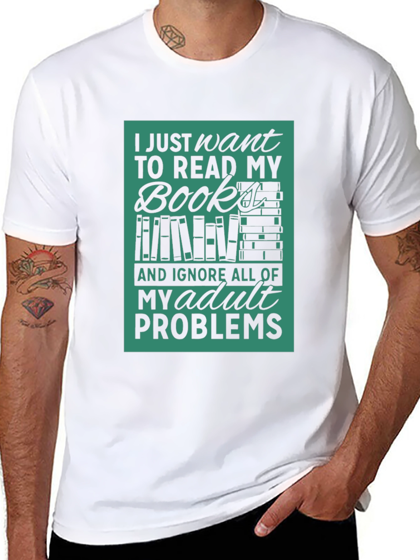 Reader's Retreat Tee - Book Lover's Statement Shirt - 8