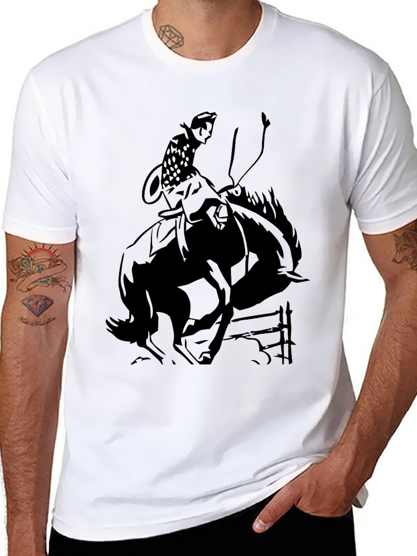Black Black Rodeo Rider Graphic Tee view 8