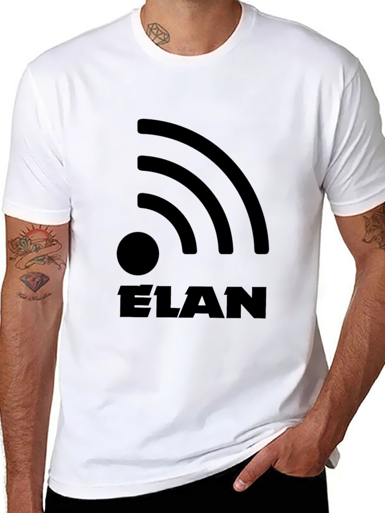 Black Elan WiFi Signal Graphic Tee - Black view 8