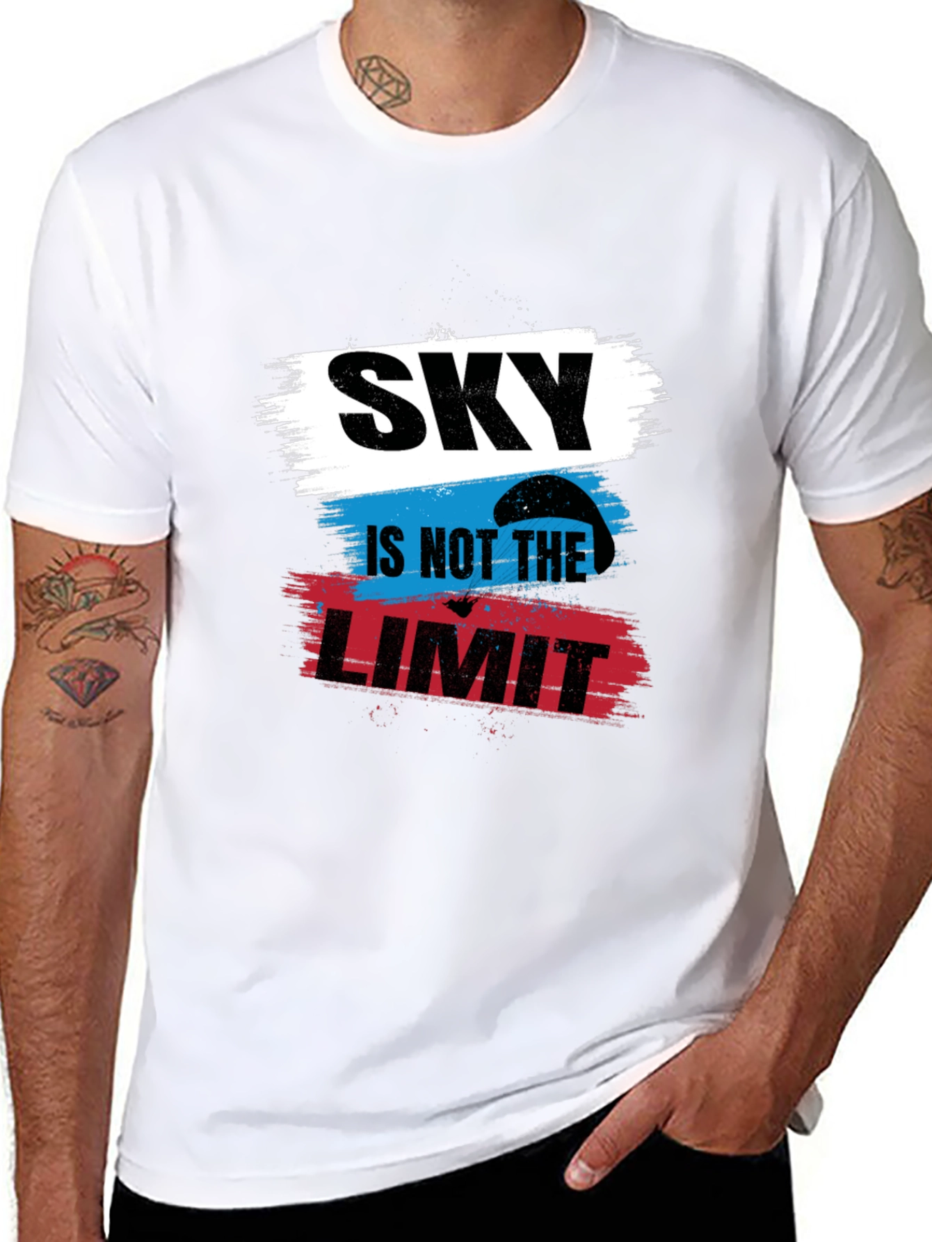 Black Sky Is Not The Limit Black T-Shirt view 8