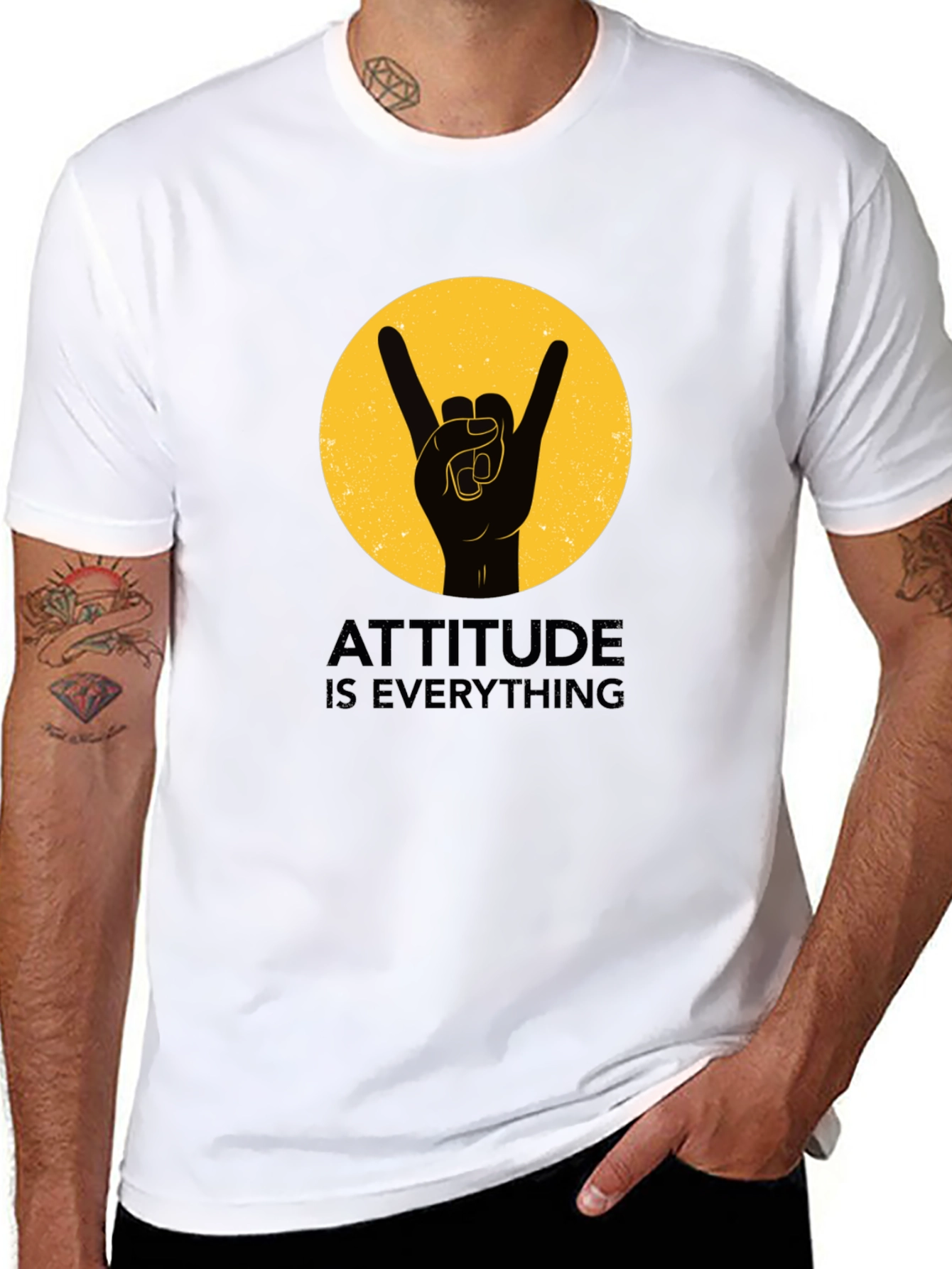 Black Attitude is Everything Graphic Tee view 8