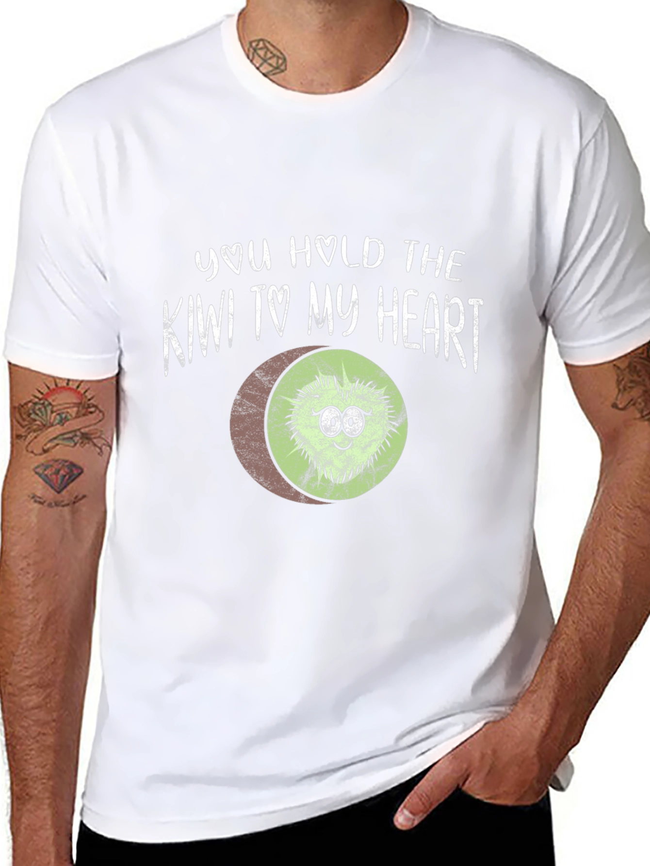 Black You Hold the Kiwi to My Heart T-Shirt view 8