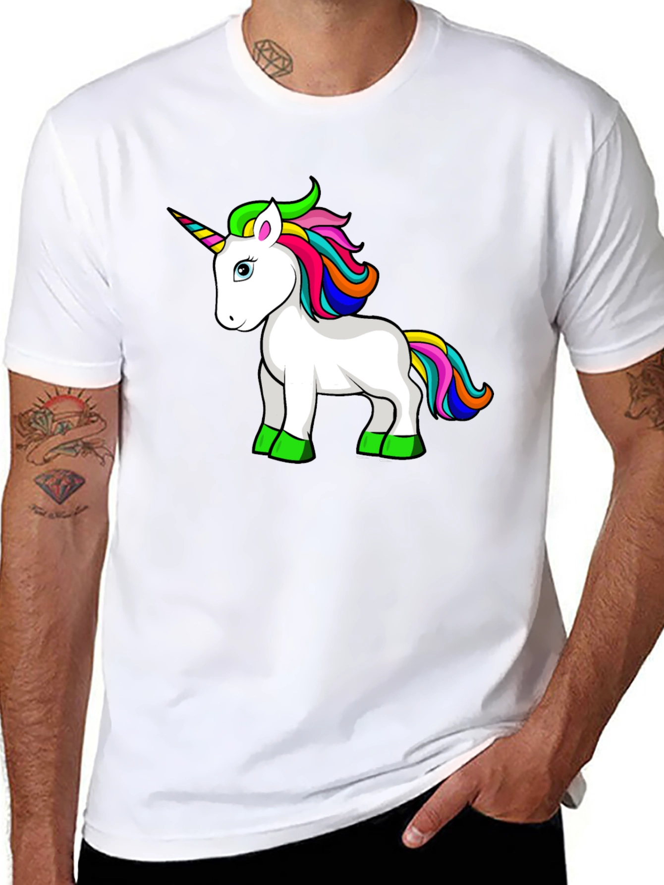 Black Unicorn Graphic Tee - Fun & Stylish Black T-Shirt view 8