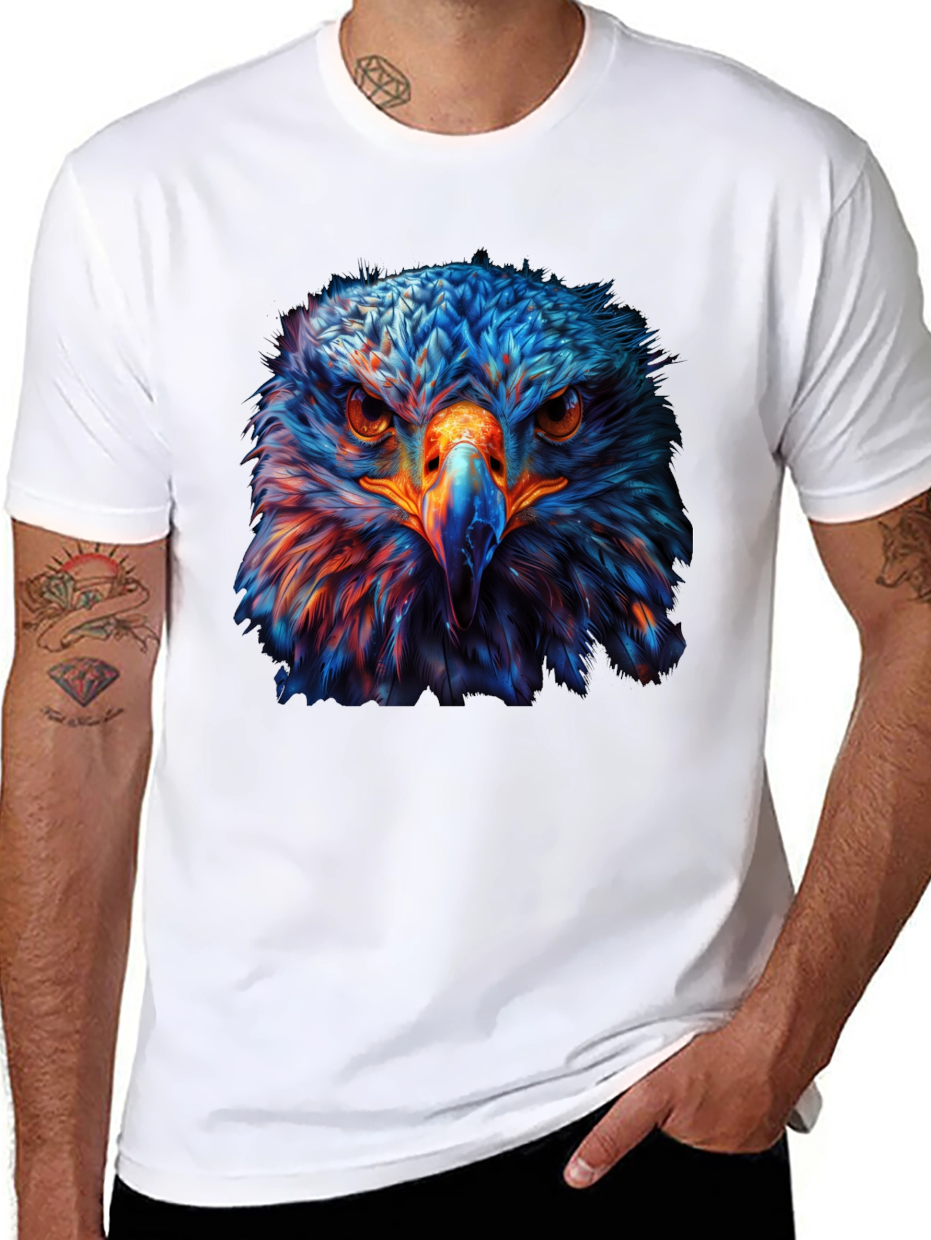 Black Bold Eagle Graphic Tee - Black T-Shirt view 8