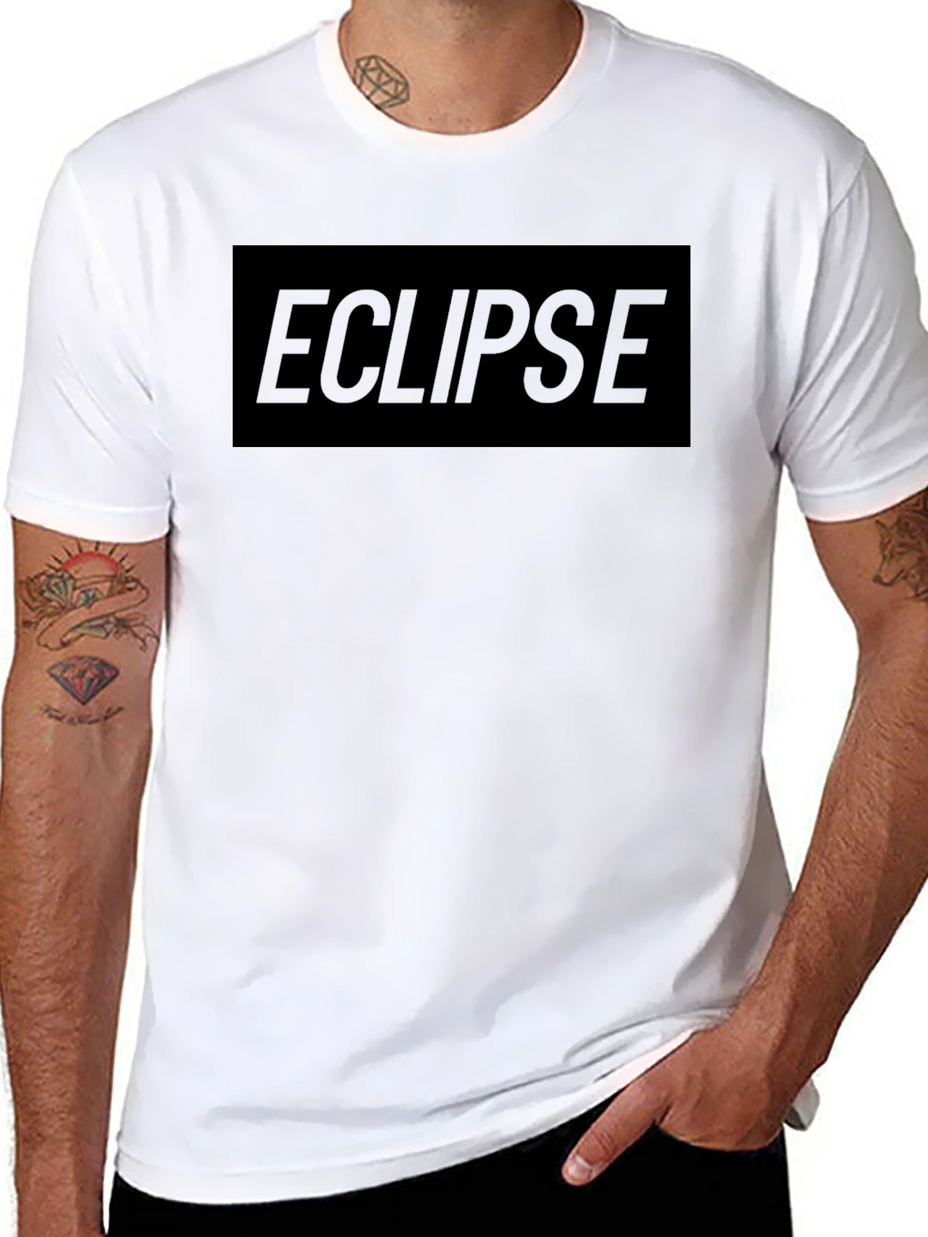 Black Eclipse Graphic Tee - Men's Black T-Shirt view 8