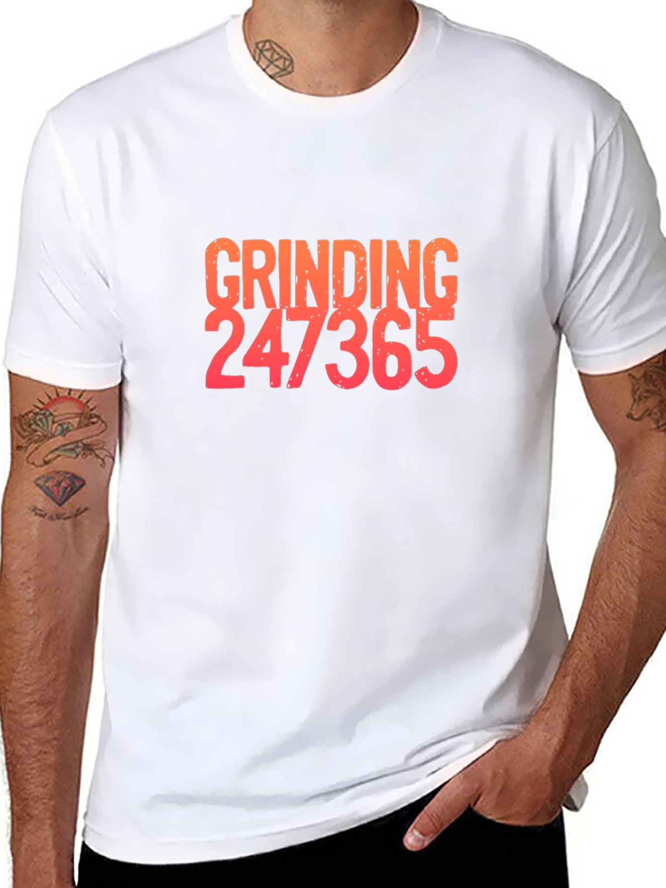 Black Grinding 247365 Graphic Tee - Black Cotton Blend Shirt view 8