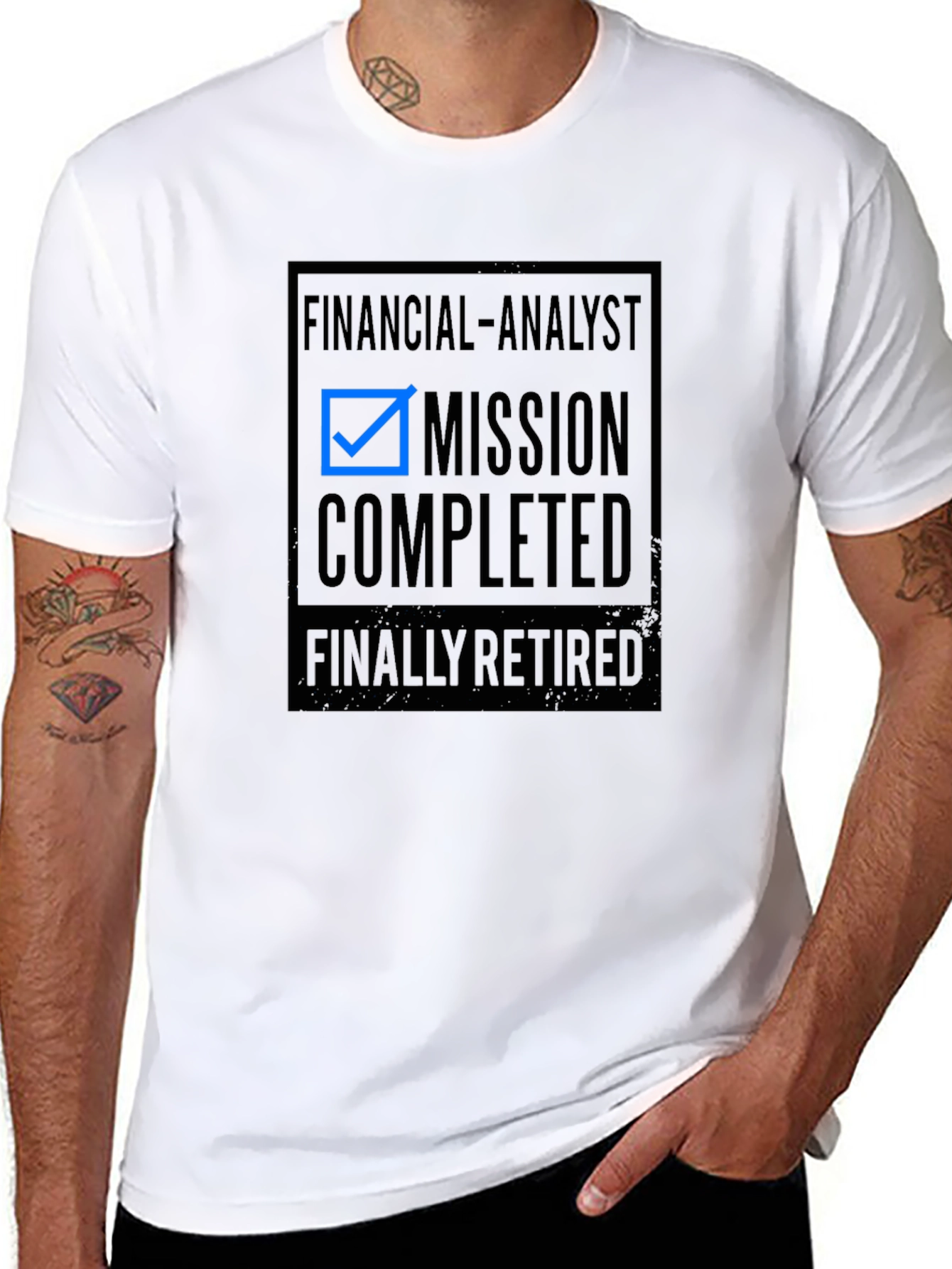 Financial Analyst Mission Completed Retired T-Shirt - 8