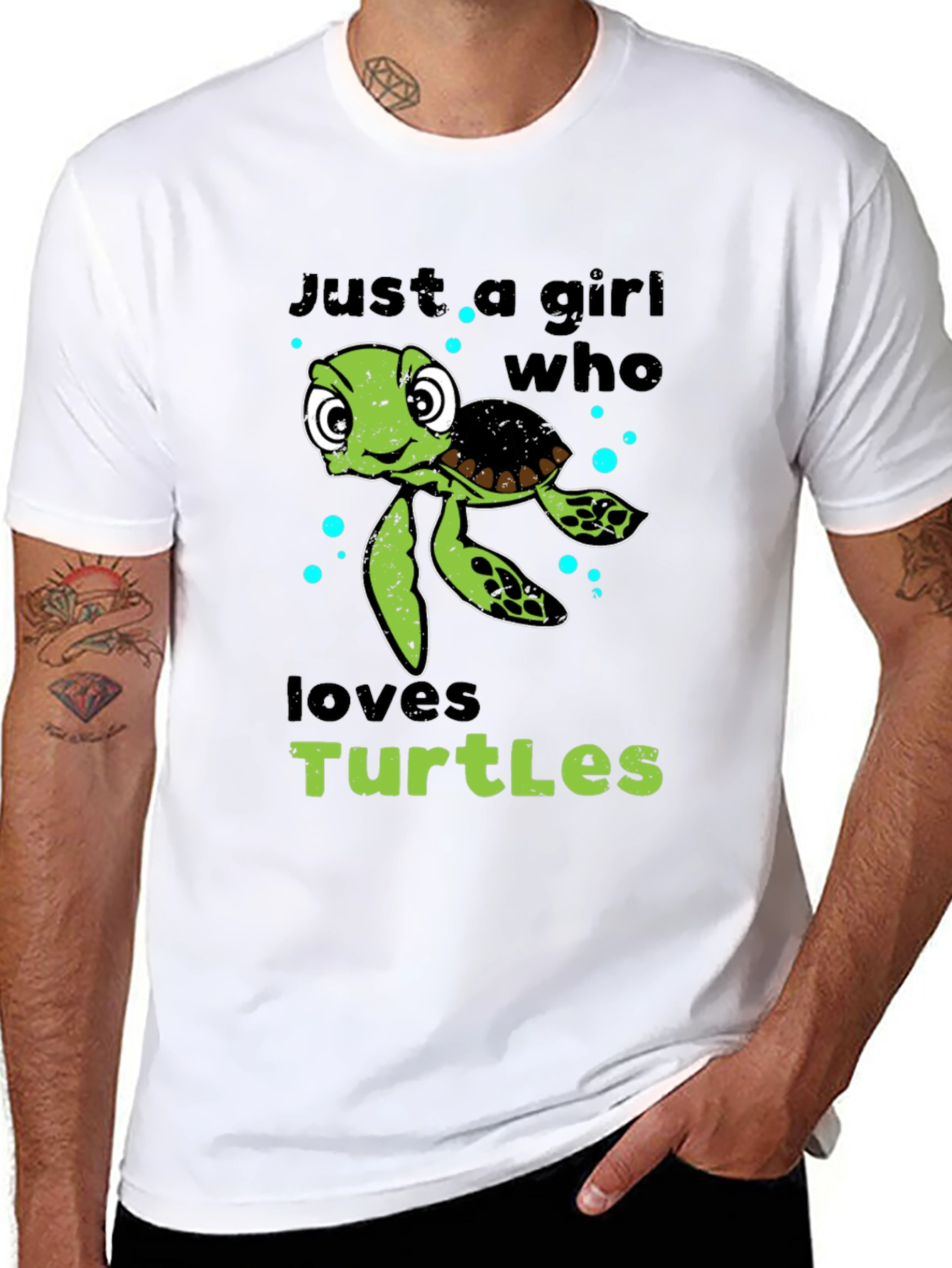 Black Girl Who Loves Turtles T-Shirt view 8