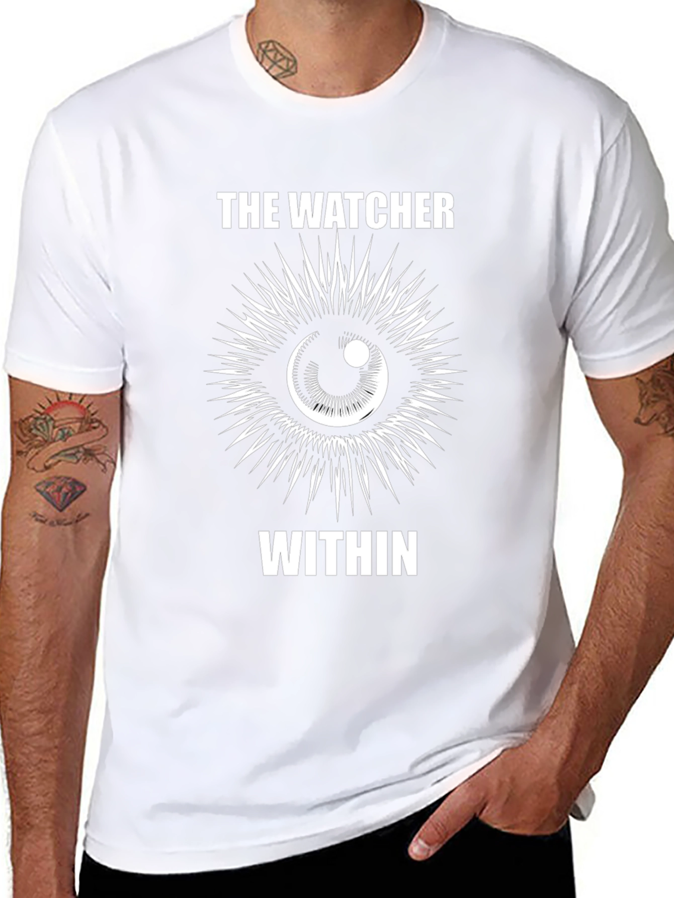 Black The Watcher Within Graphic T-Shirt view 8