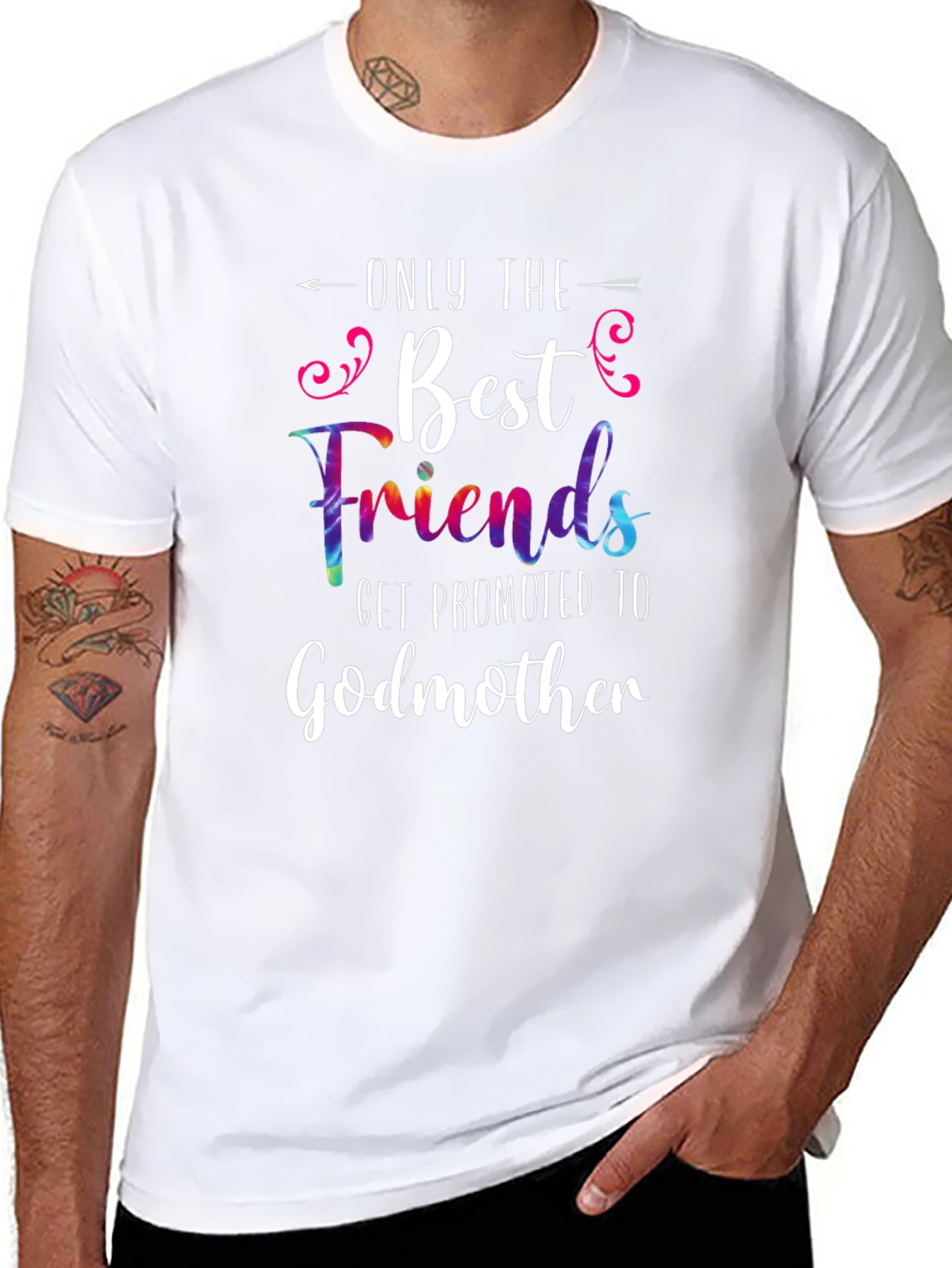 Black Best Friends Godmother Graphic Tee view 8