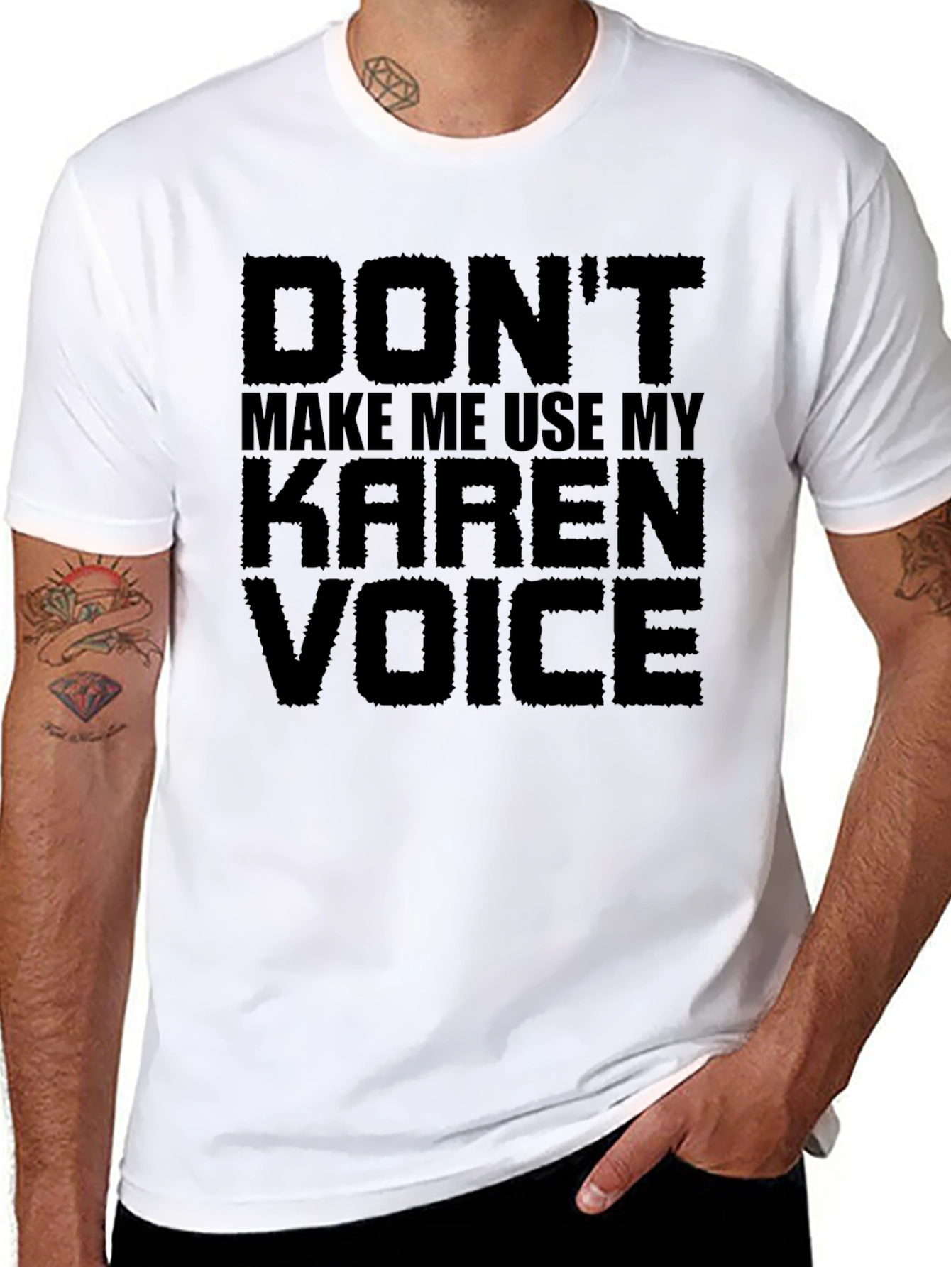 Black Don't Make Me Use My Karen Voice Graphic Tee view 8