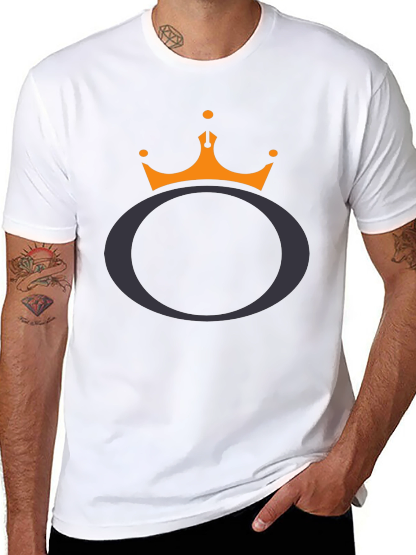 Black King Crown Letter O Black Tee view 8