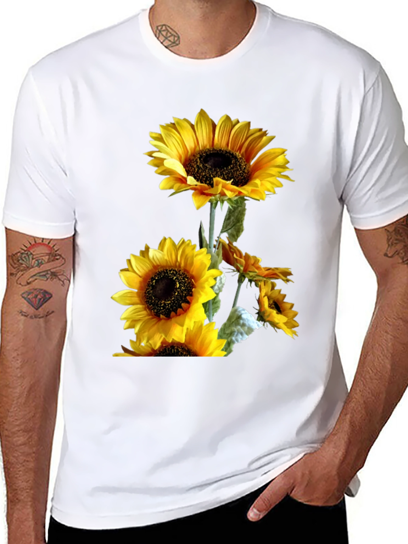 Black Sunflower Graphic T-Shirt view 8