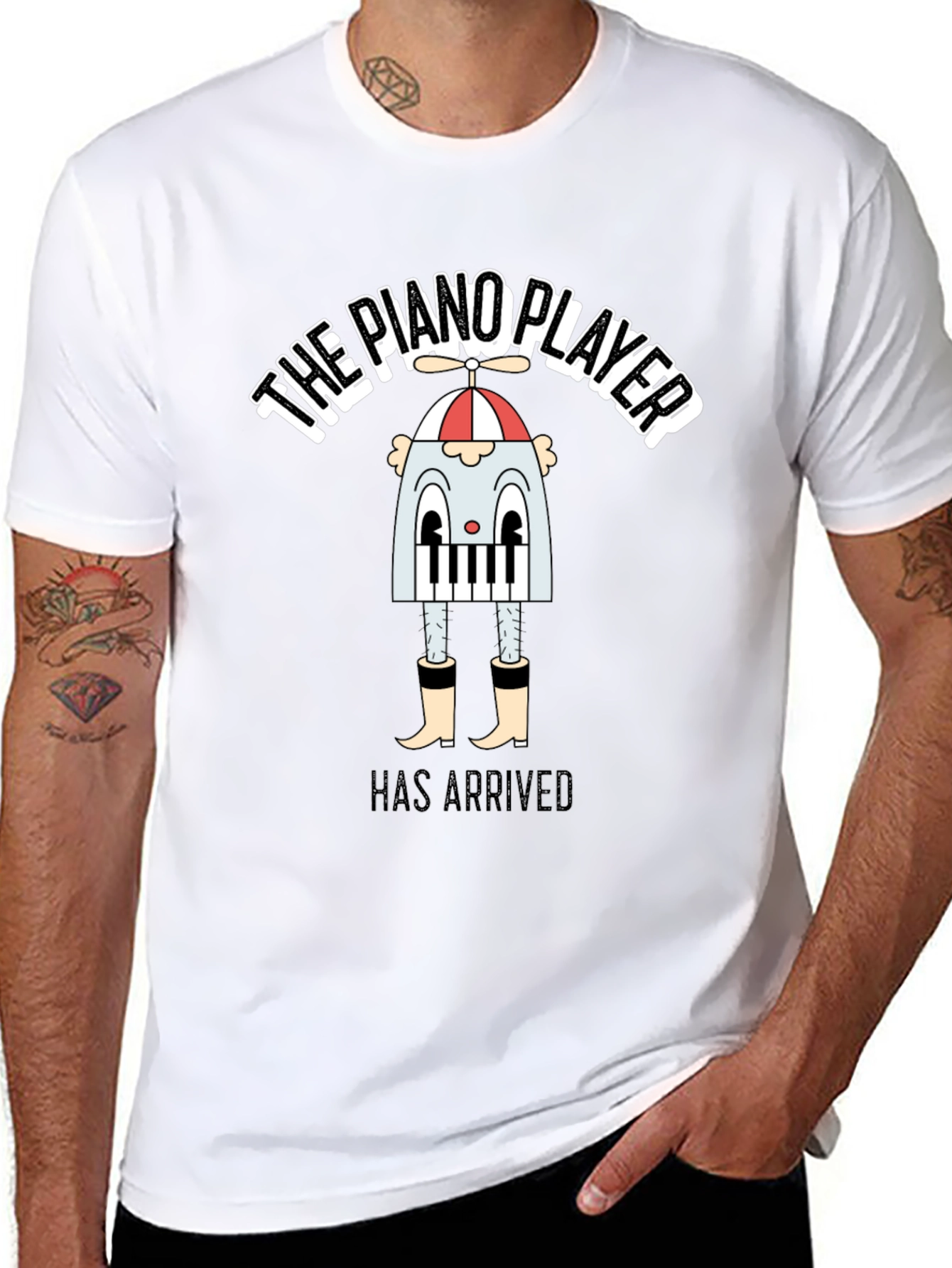 Black The Piano Player Has Arrived T-Shirt view 8