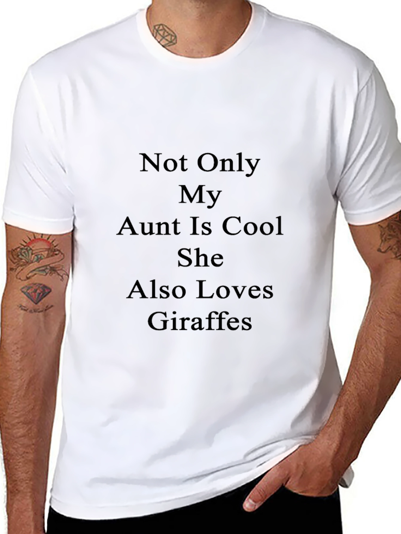 Black Cool Aunt Giraffe Lover T-Shirt view 8