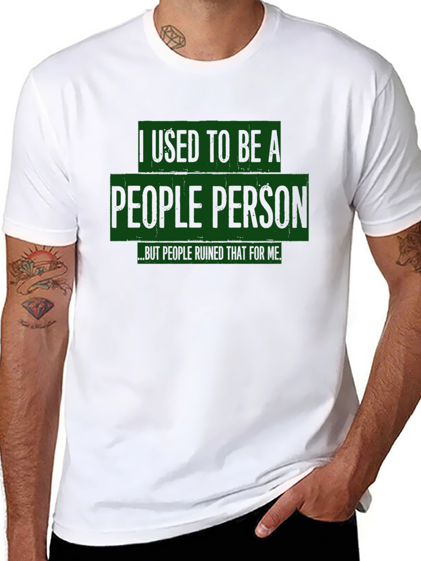 Black I Used to Be a People Person T-Shirt view 8