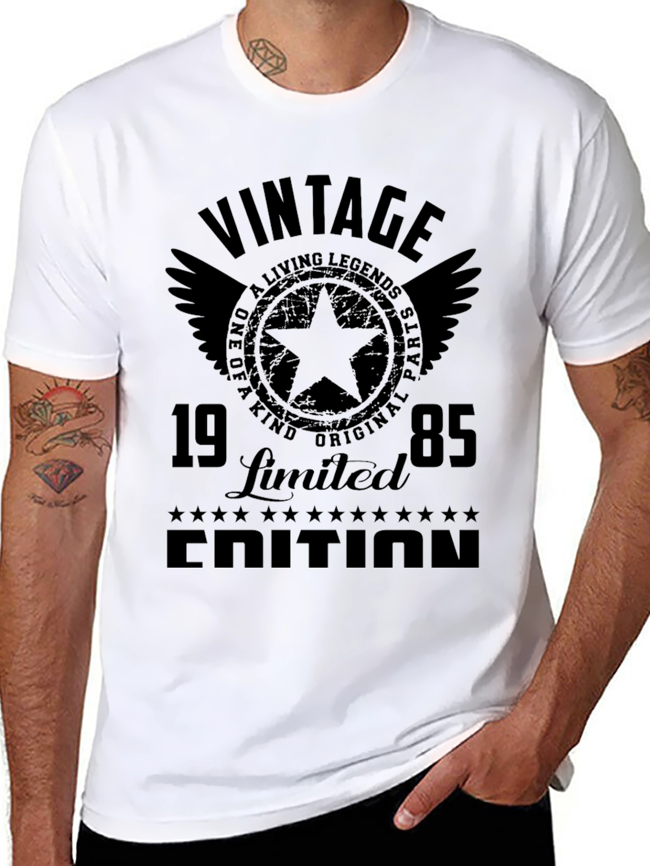 Black Vintage 1985 Limited Edition Black T-Shirt view 8