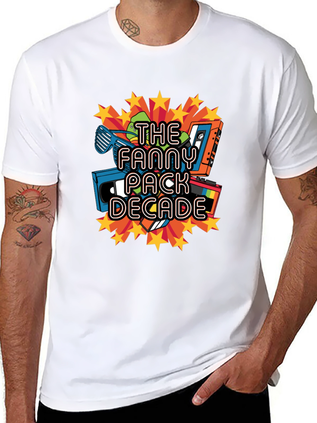 Black The Fanny Pack Decade Graphic T-Shirt view 8