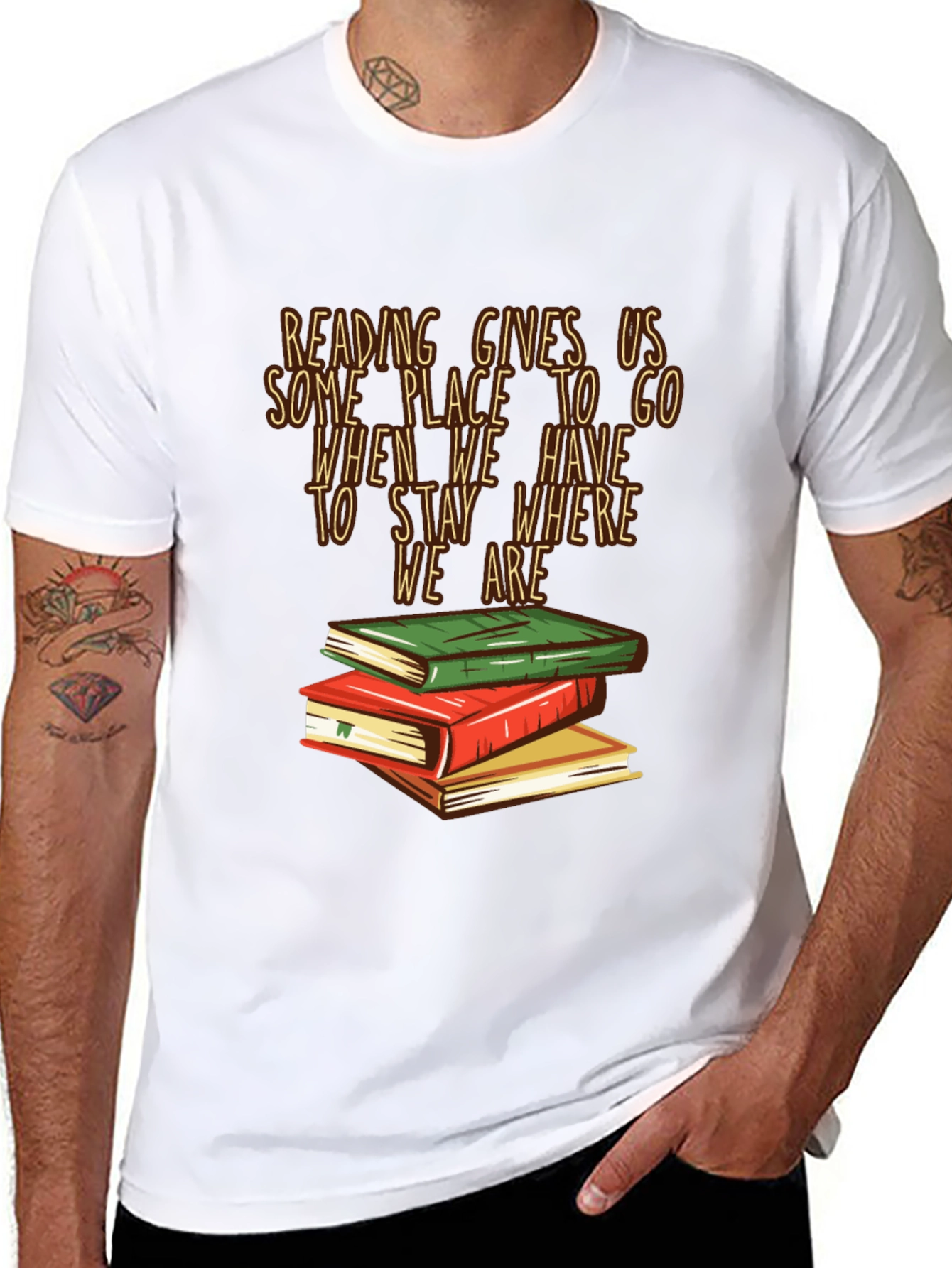 Black Reading Gives Us T-Shirt - Book Lover Tee view 8