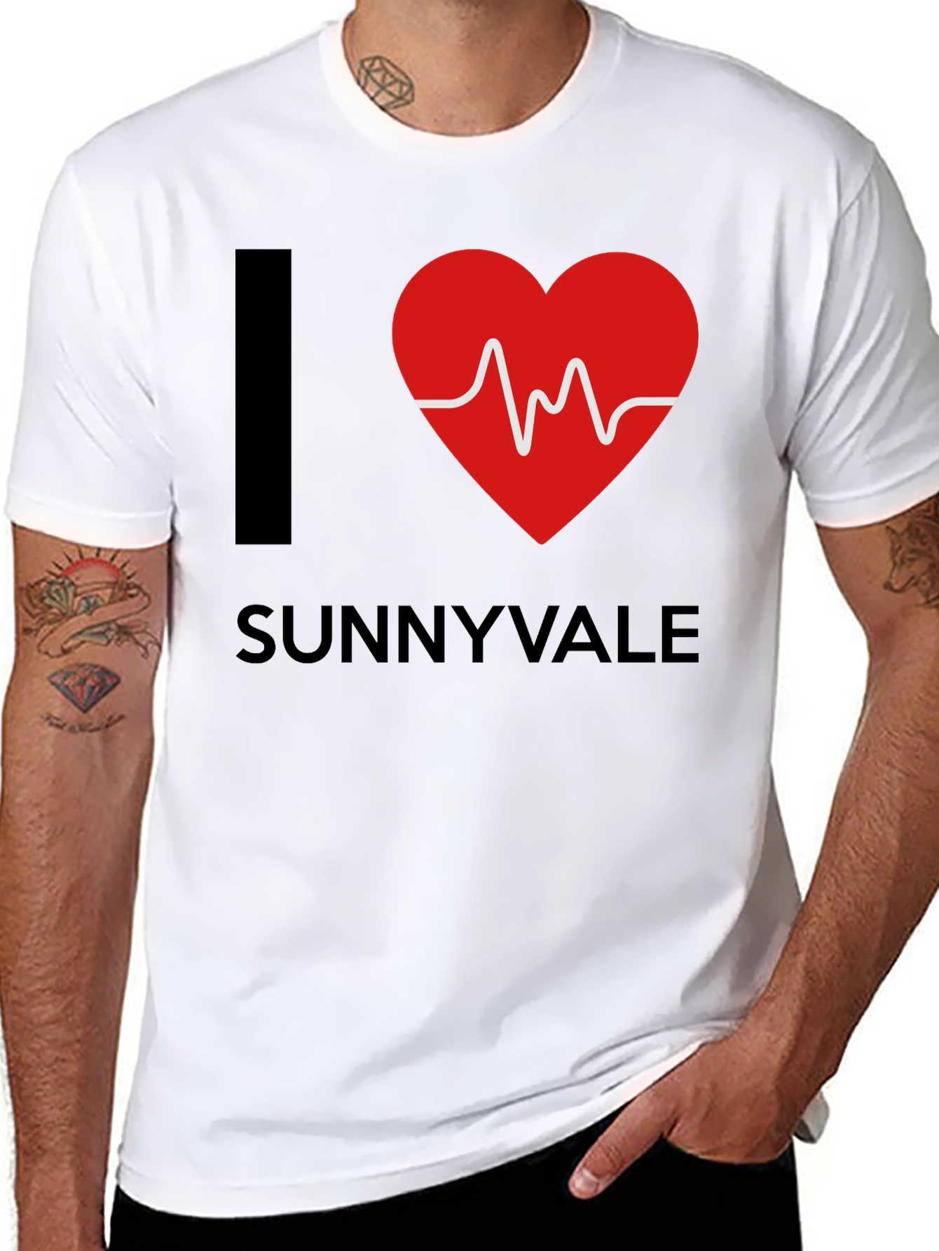 Black I Heart Sunnyvale Graphic T-Shirt - Trendy Casual Tee view 8