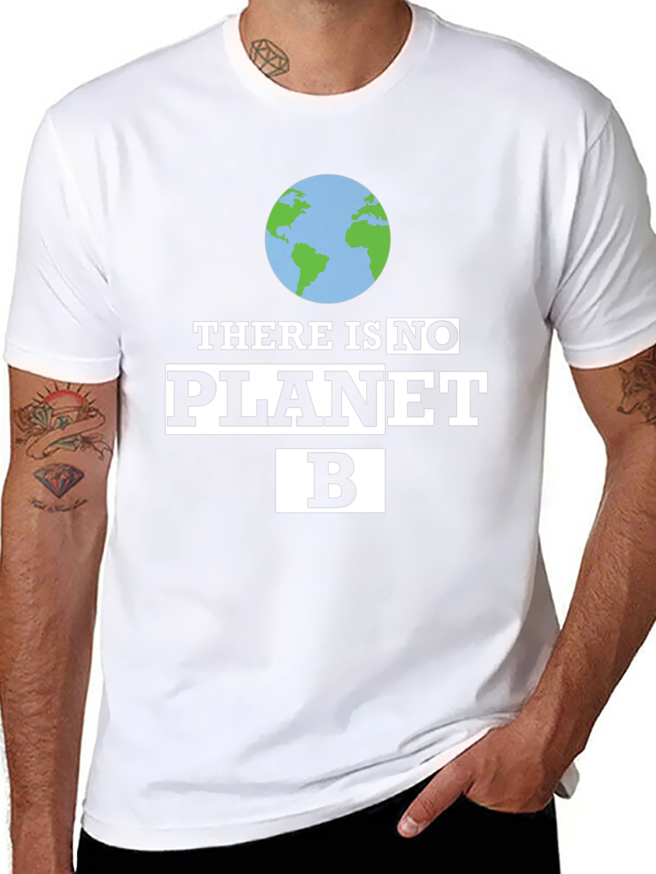 Black There is No Planet B Graphic T-Shirt view 8