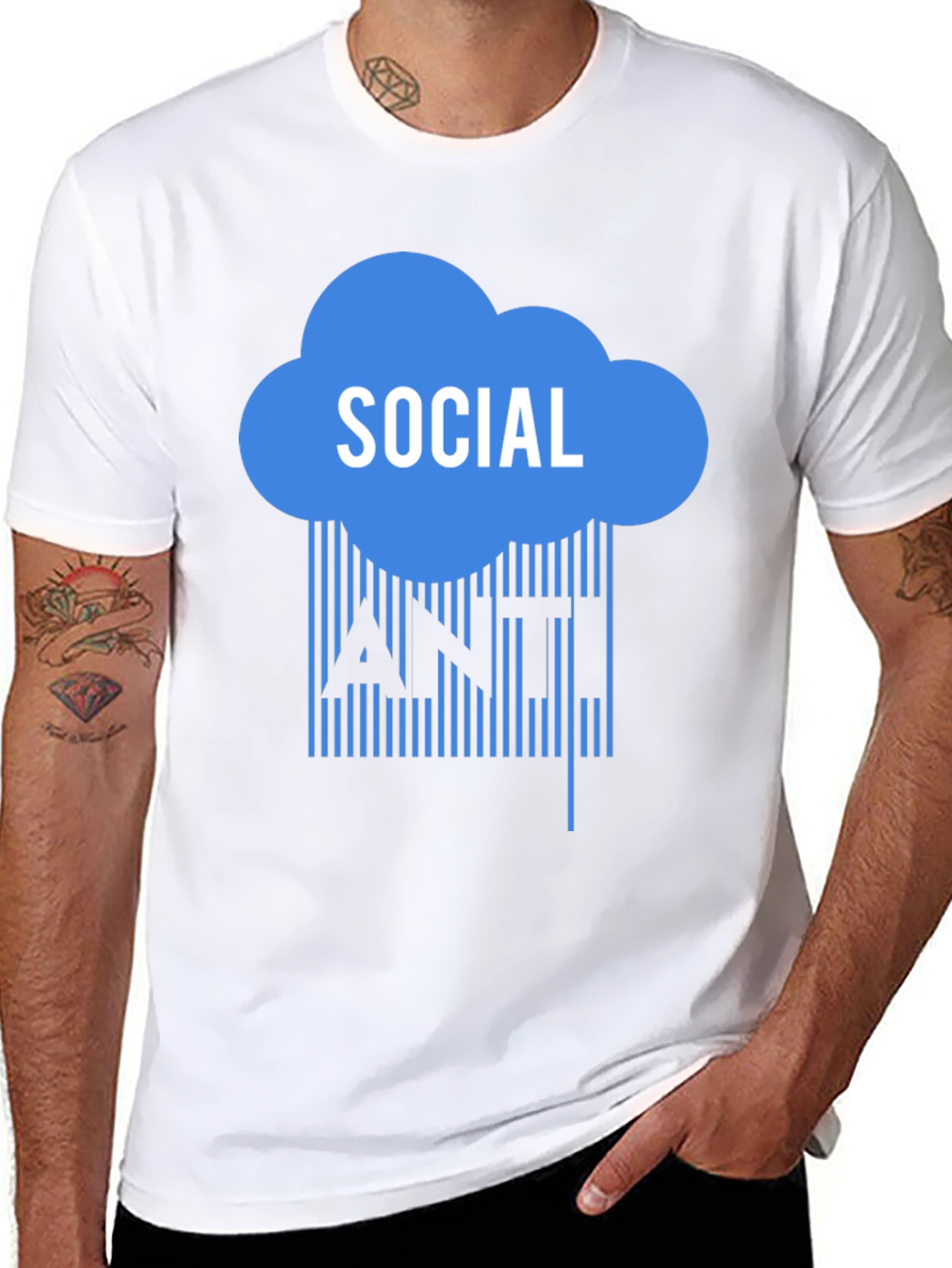 Black Anti Social T-Shirt view 8
