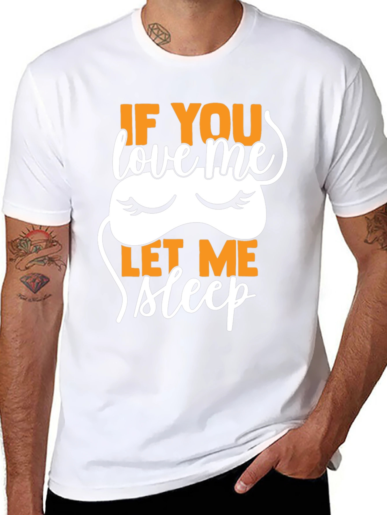 Black If You Love Me Let Me Sleep T-Shirt view 8