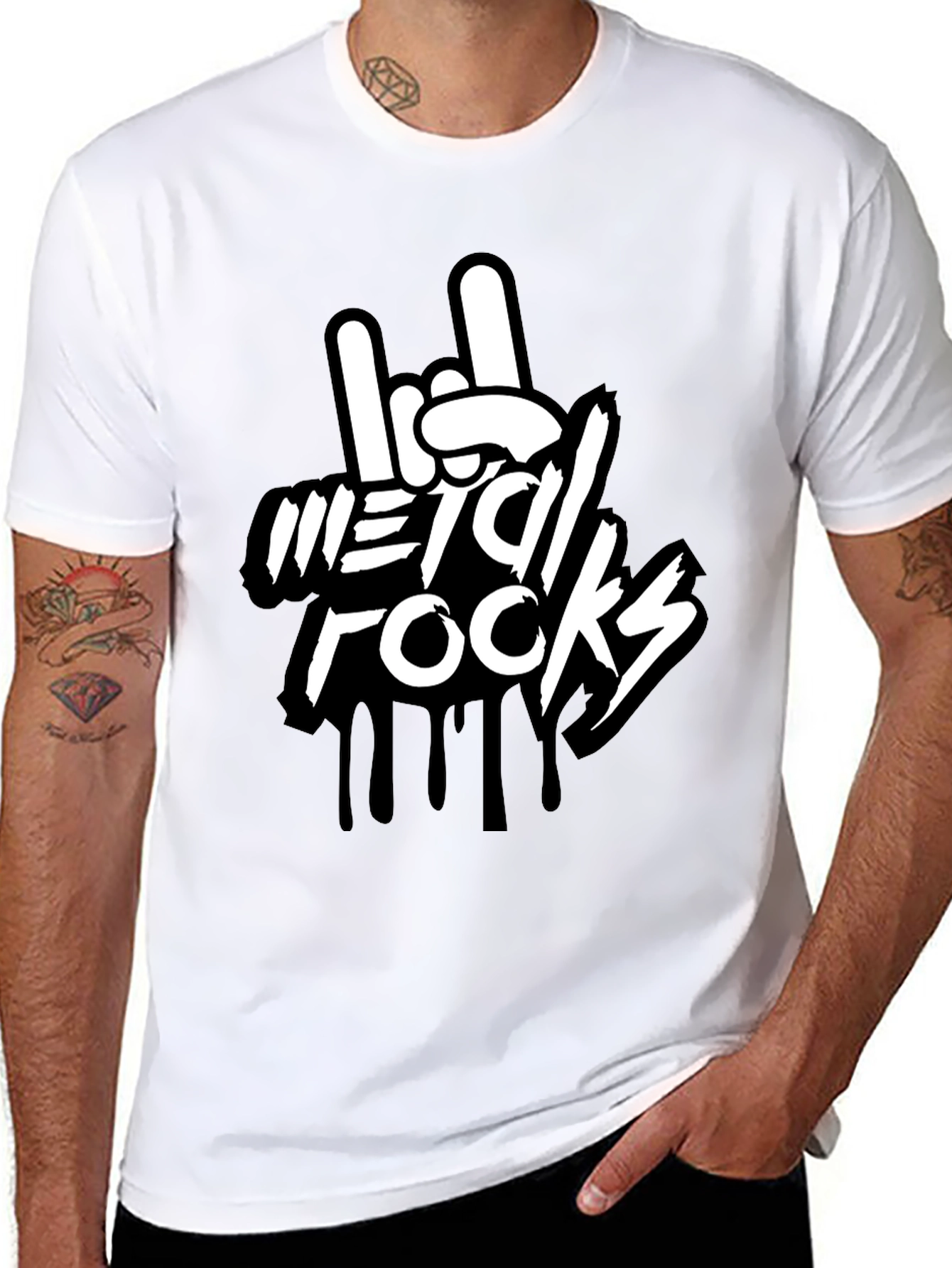 Black Metal Rocks Graphic Tee - Rock On! view 8