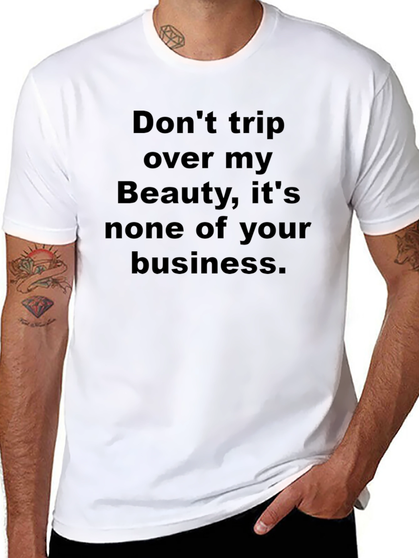 Black Funny Graphic Tee - Beauty Business T-Shirt view 8