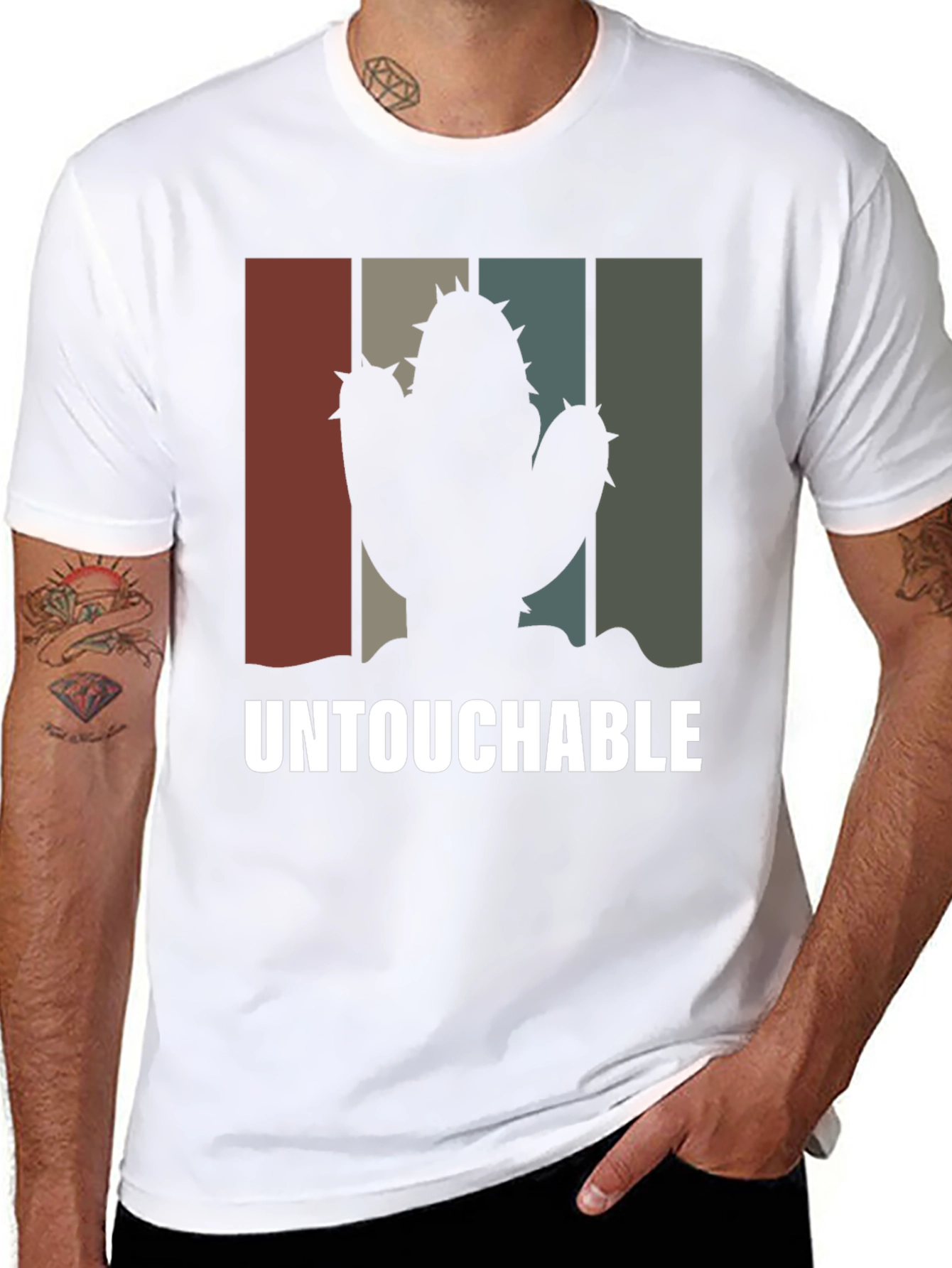Black Untouchable Cactus Graphic T-Shirt view 8