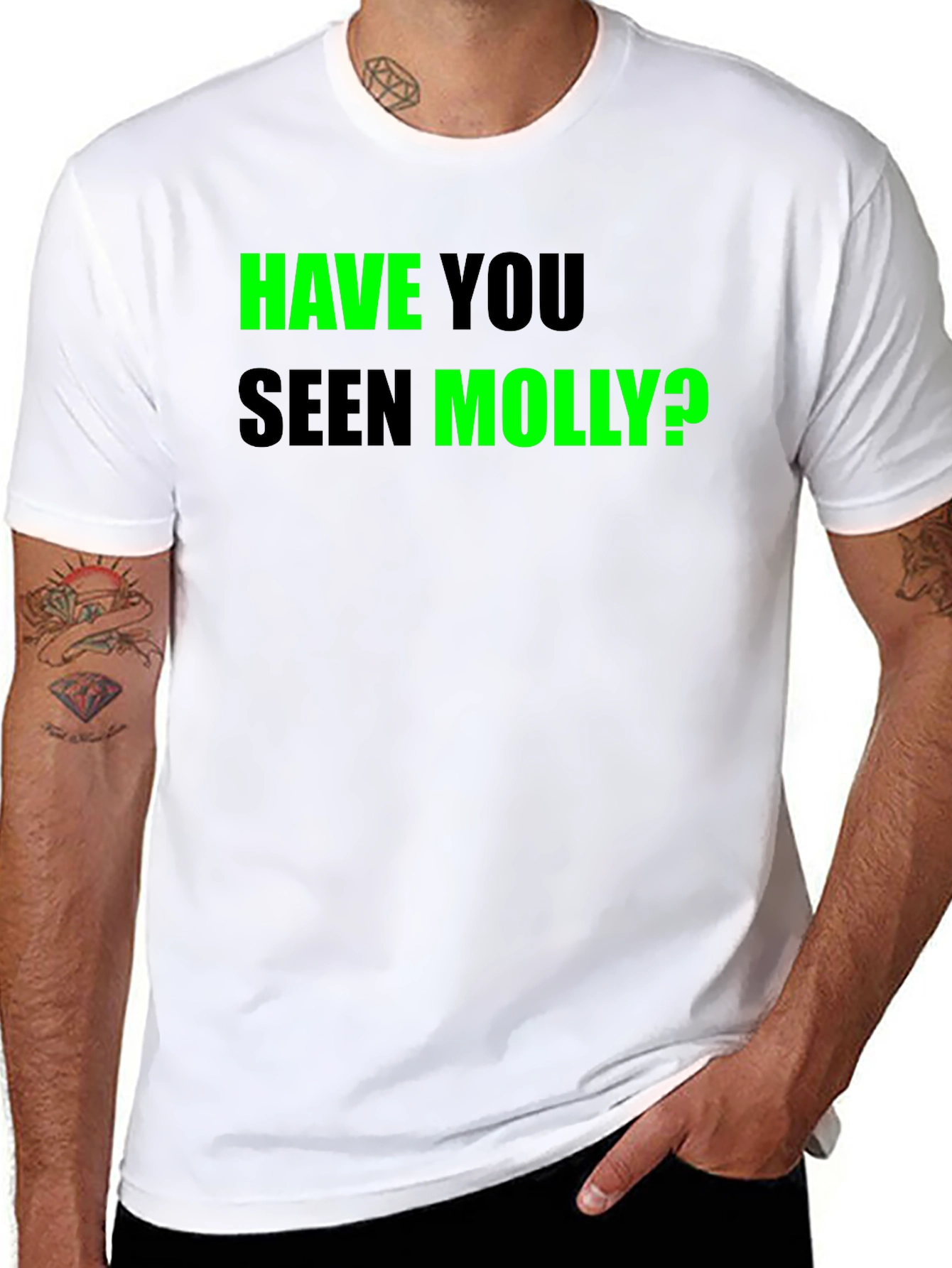 Black Have You Seen Molly? Graphic Tee view 8