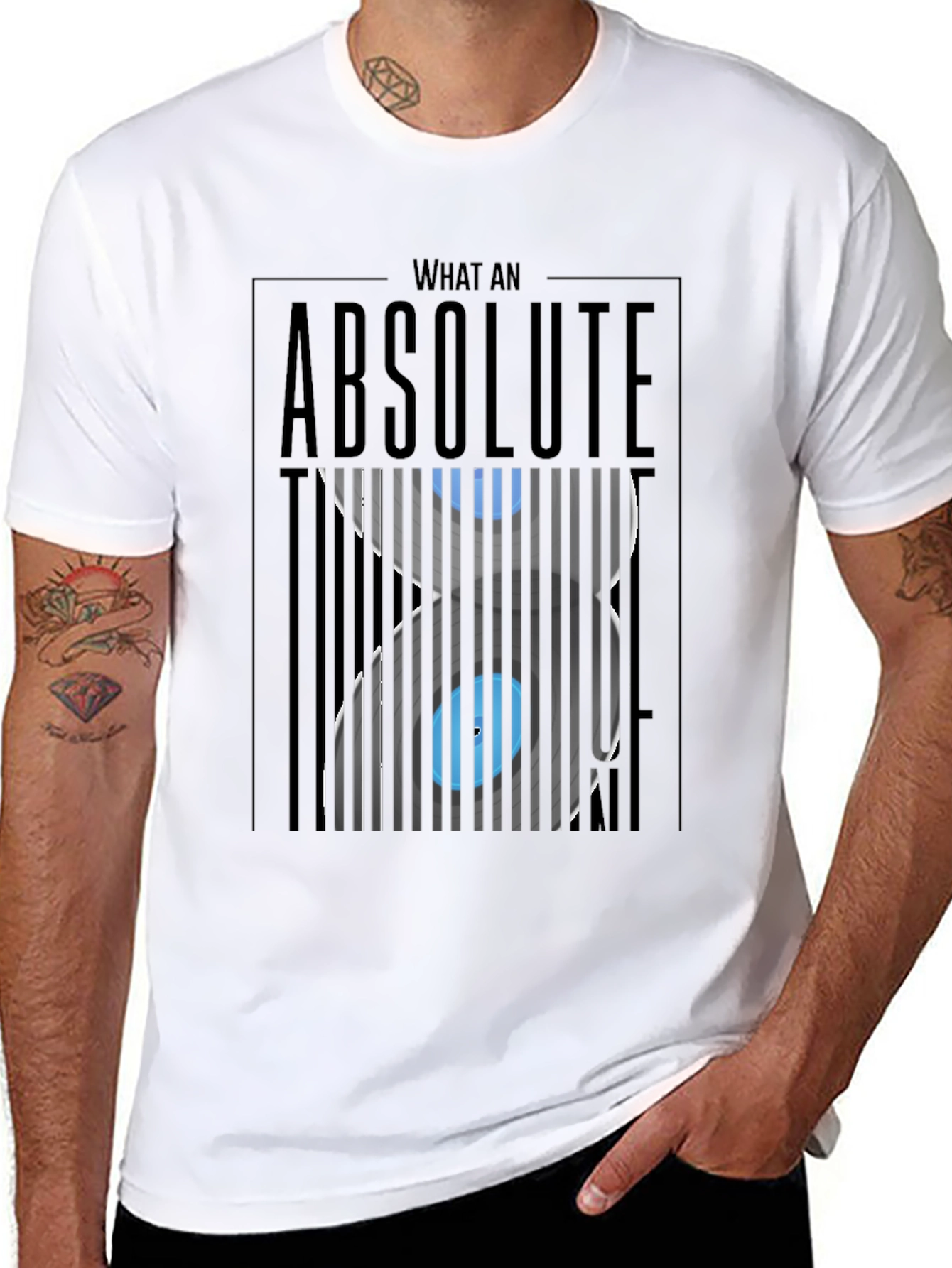 Black Absolute Unit T-Shirt - Optical Illusion Design view 8